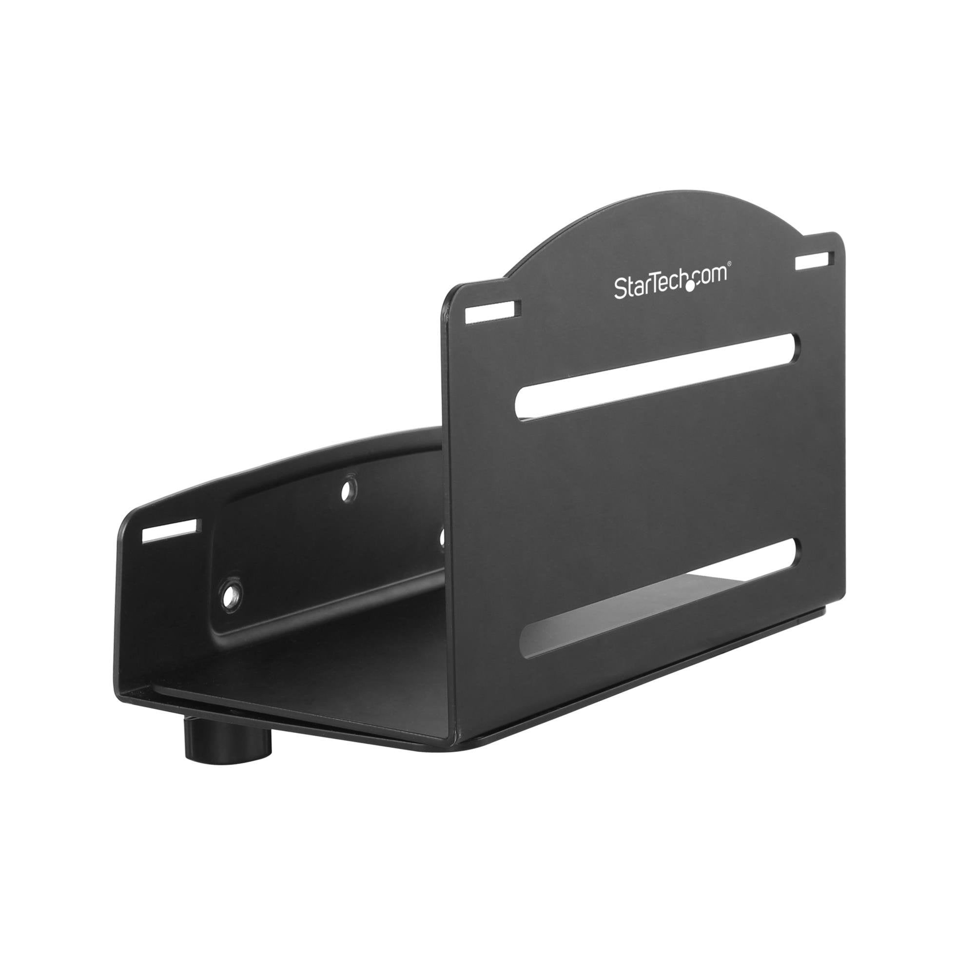 Startech.Com Wall Mount Cpu Holder   Adjustable Width 4.8In To 8.3In   Metal   Computer Tower Mounting Bracket For Desktop Pc (C