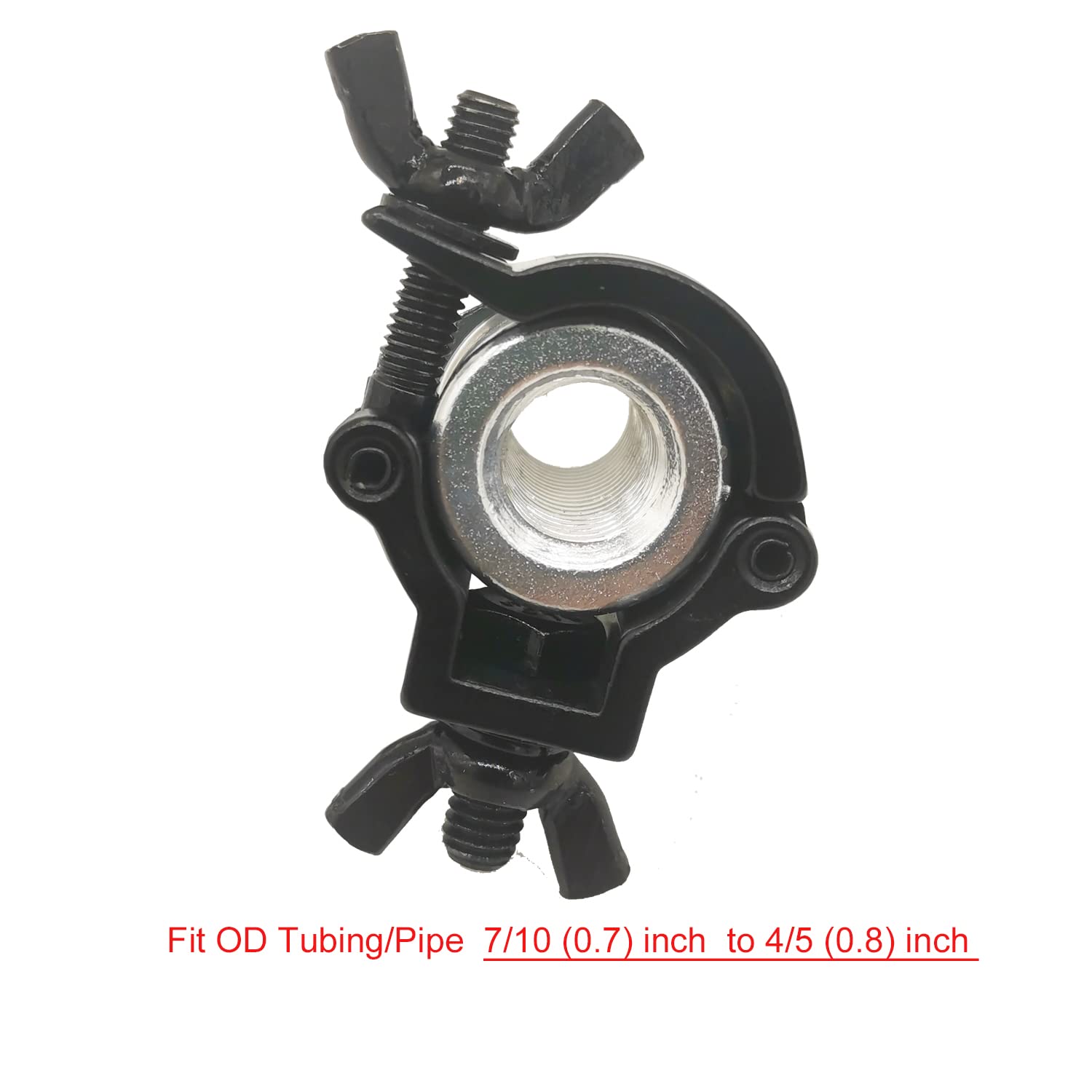 Mini Stage Light Clamp 18 20Mm 0.70    0.80    Od Tubing/Pipe Aluminum Mounting Truss Clamps Max Heavy Duty Load 22Lbs Black 4 P