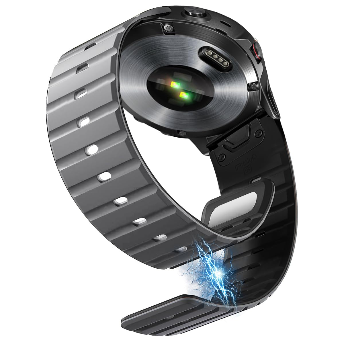 Strong Magnetic Sport Bands 26Mm Compatible For Garmin Fenix 8 51Mm/Fenix 7X / Fenix 6X / Fenix 5X/Enduro 2, Quick Fit 22Mm Sili