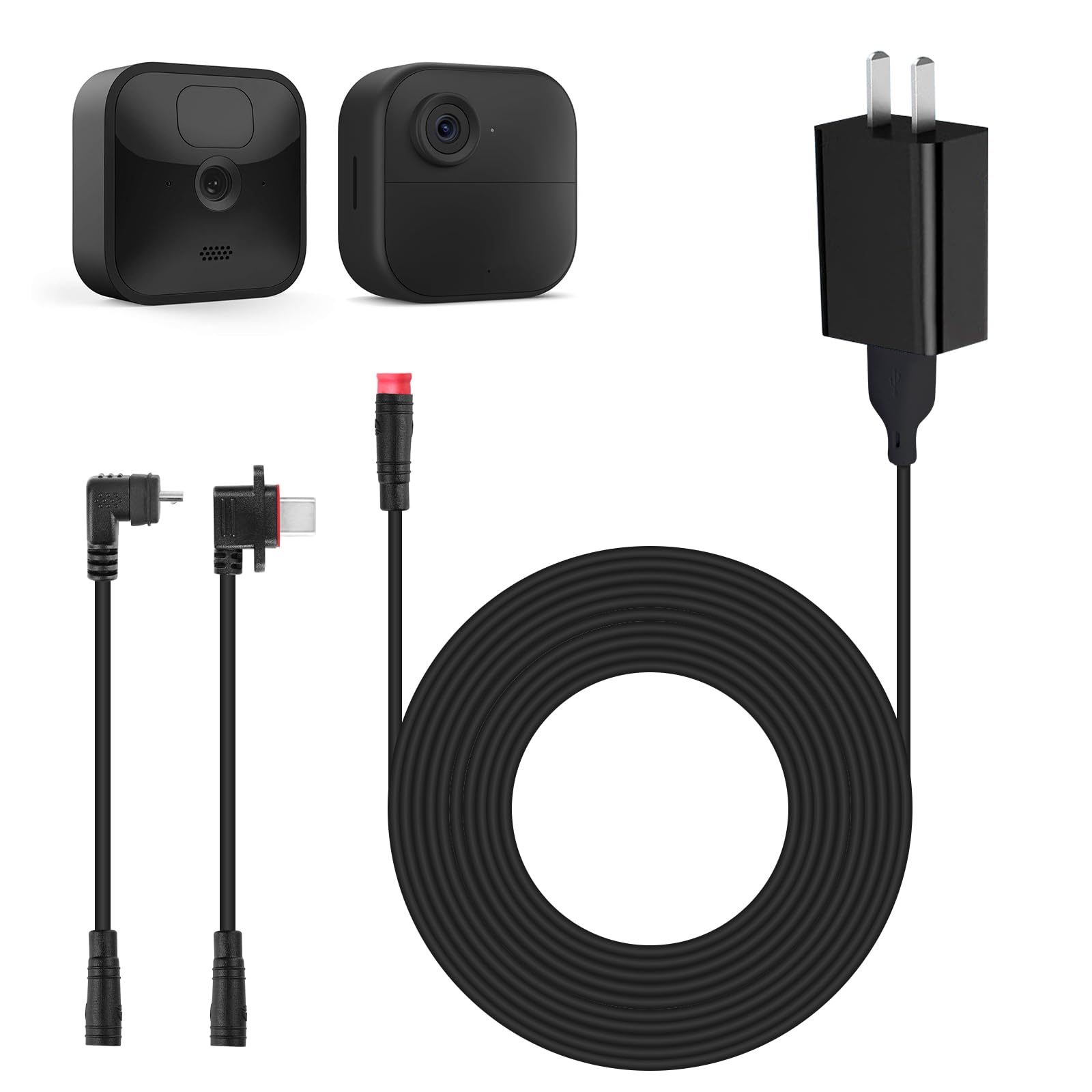 Cwowhihui 23ft/7m Power Cable and Adapter for Blink Outdoor 4 (4th Gen) & (3rd Gen) & Blink XT/XT2, Weatherproof Extension Cable