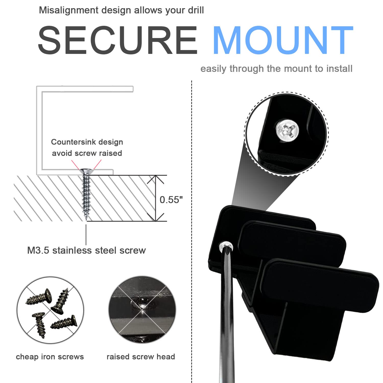 Ifcase 2 Tier Under Desk Laptop Mount, Double Decker Metal Under Desk Shelf Holder For Laptop, Macbook Pro, Keyboard With Anti S