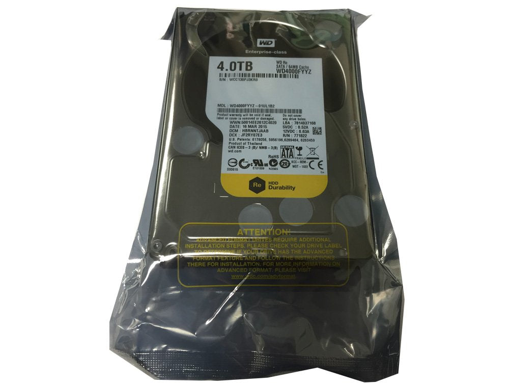 Western Digital Wd4000Fyyz Enterprise 4Tb 7200Rpm 64Mb Cache Sata 6.0Gb/S 3.5 Internal Hard Drive