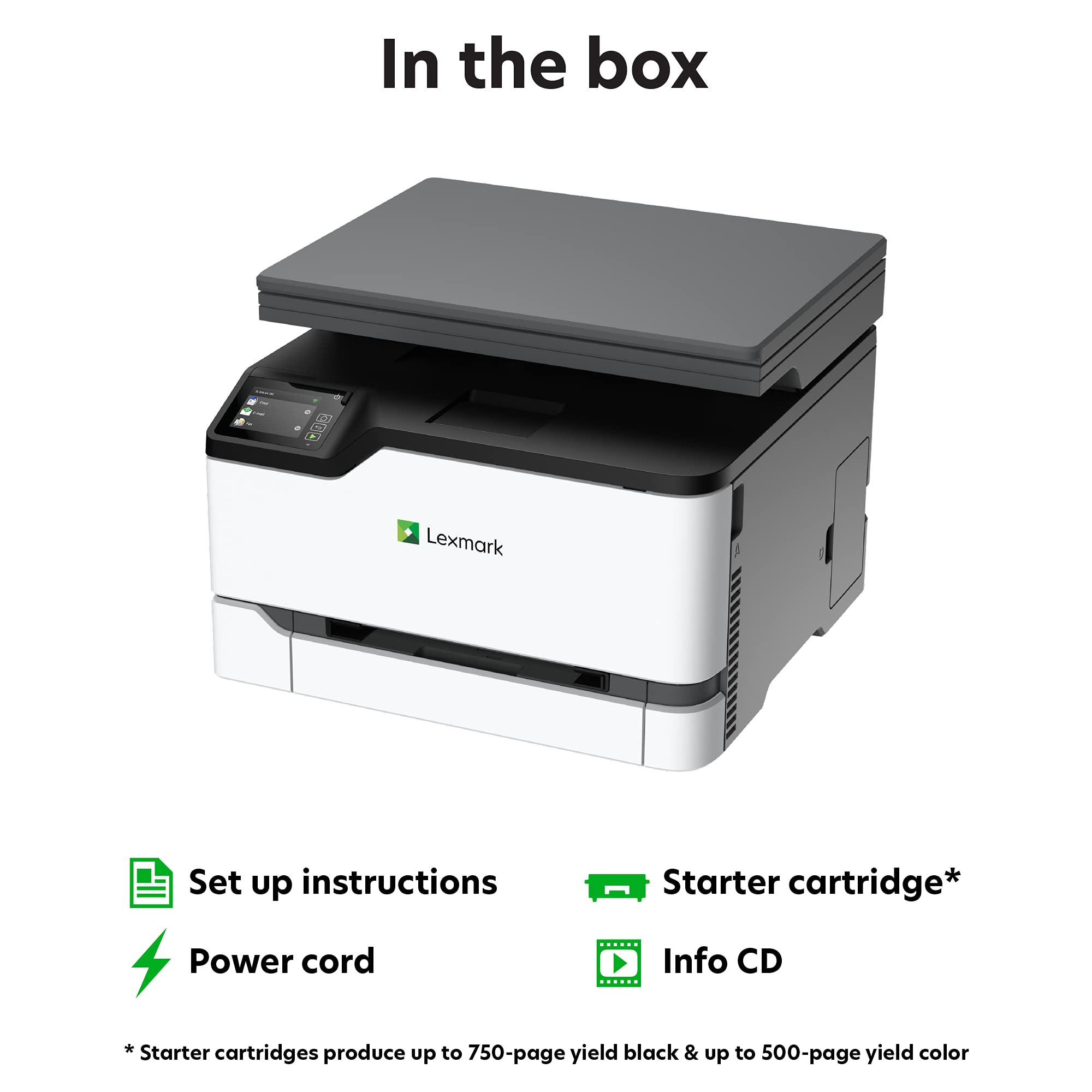 Lexmark Mc3224Dwe Color Multifunction Laser Printer With Print, Copy, Scan, And Wireless Capabilities, Two Sided Printing With F