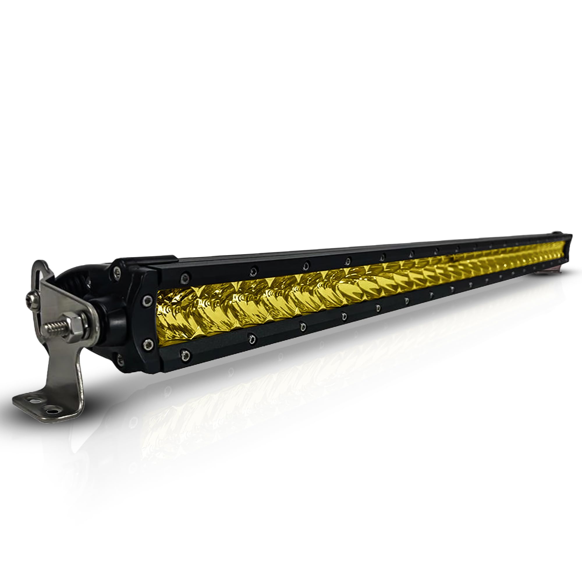 Black Oak 30'' Yellow Lens Single Row Led Light Bar - Combo Optics - Black Housing - Pro Series 3.0,WBAUVB0CVZPNQZD