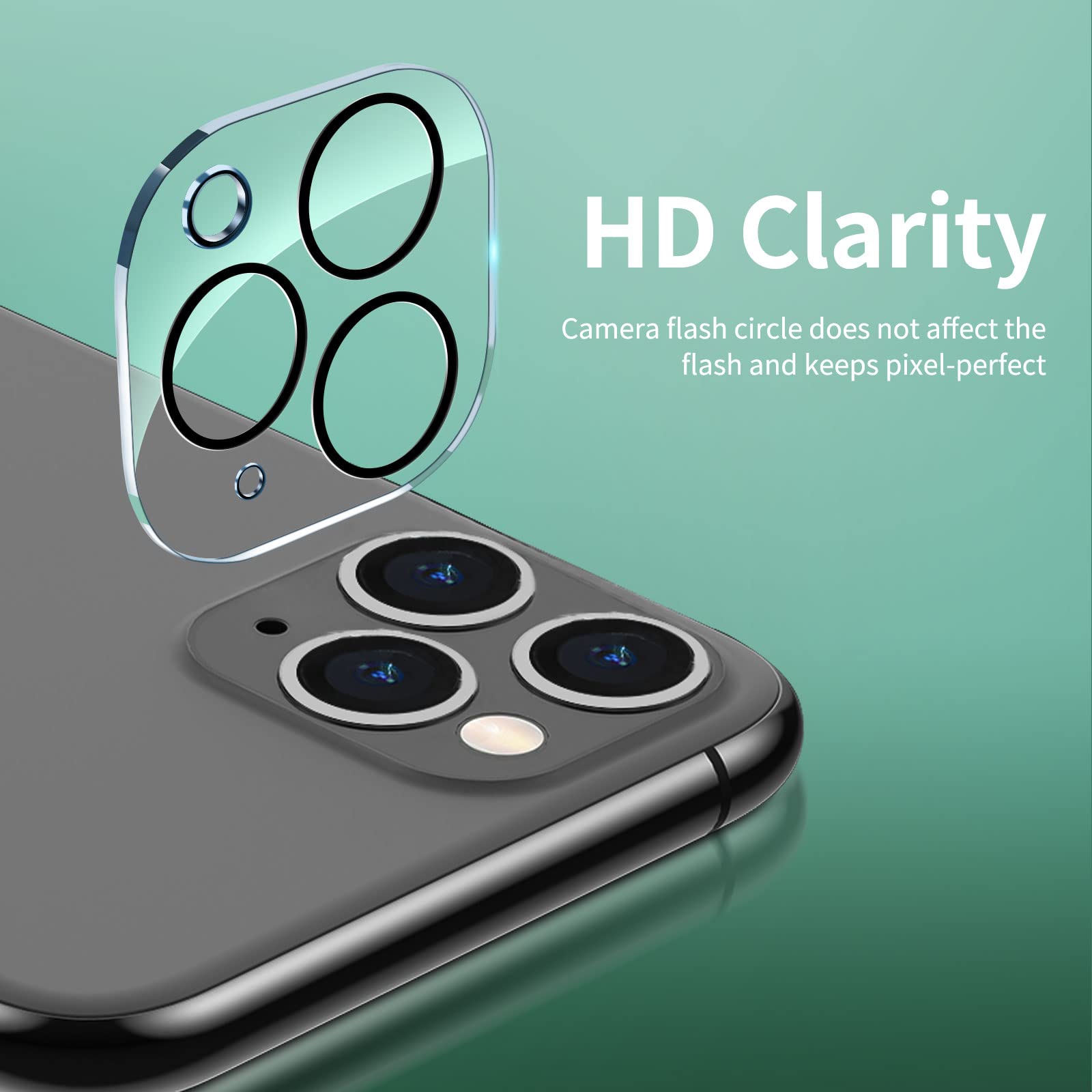 New'C 4 Pack, 2 Pack Screen Protector For Iphone 11 Pro + 2 Pack Camera Lens Protector, Sensor Protection,Case Friendly Tempered