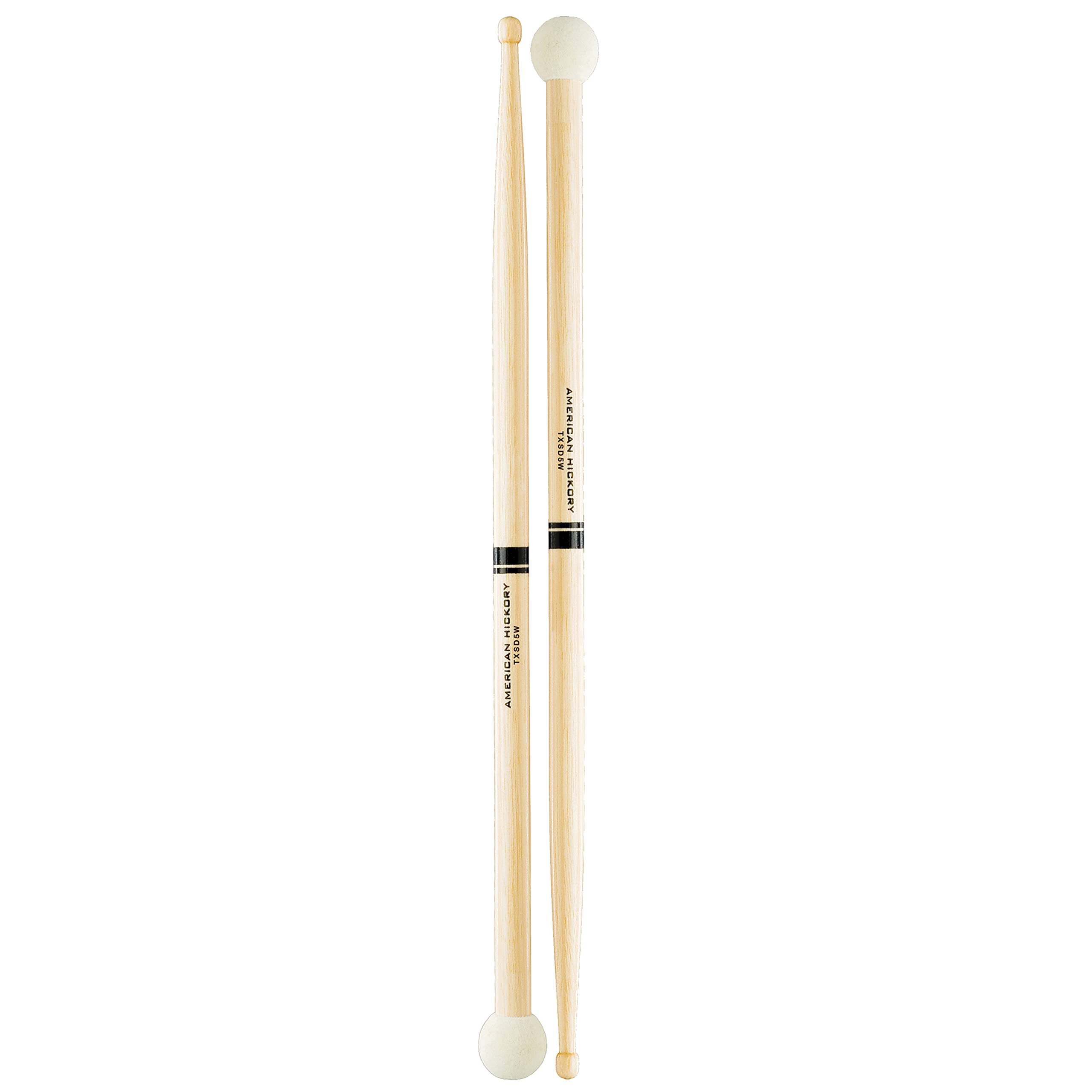 Promark Hickory Sd5 Light Multi Percussion Stick, Wood Tip, Felt Butt