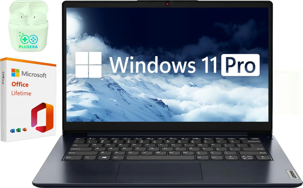 Lenovo IdeaPad 14 Essential Business Laptop Computer, 4GB RAM 1.1TB Storage (1TB SSD+128GB eMMC), Intel Dual Core Processor, Win