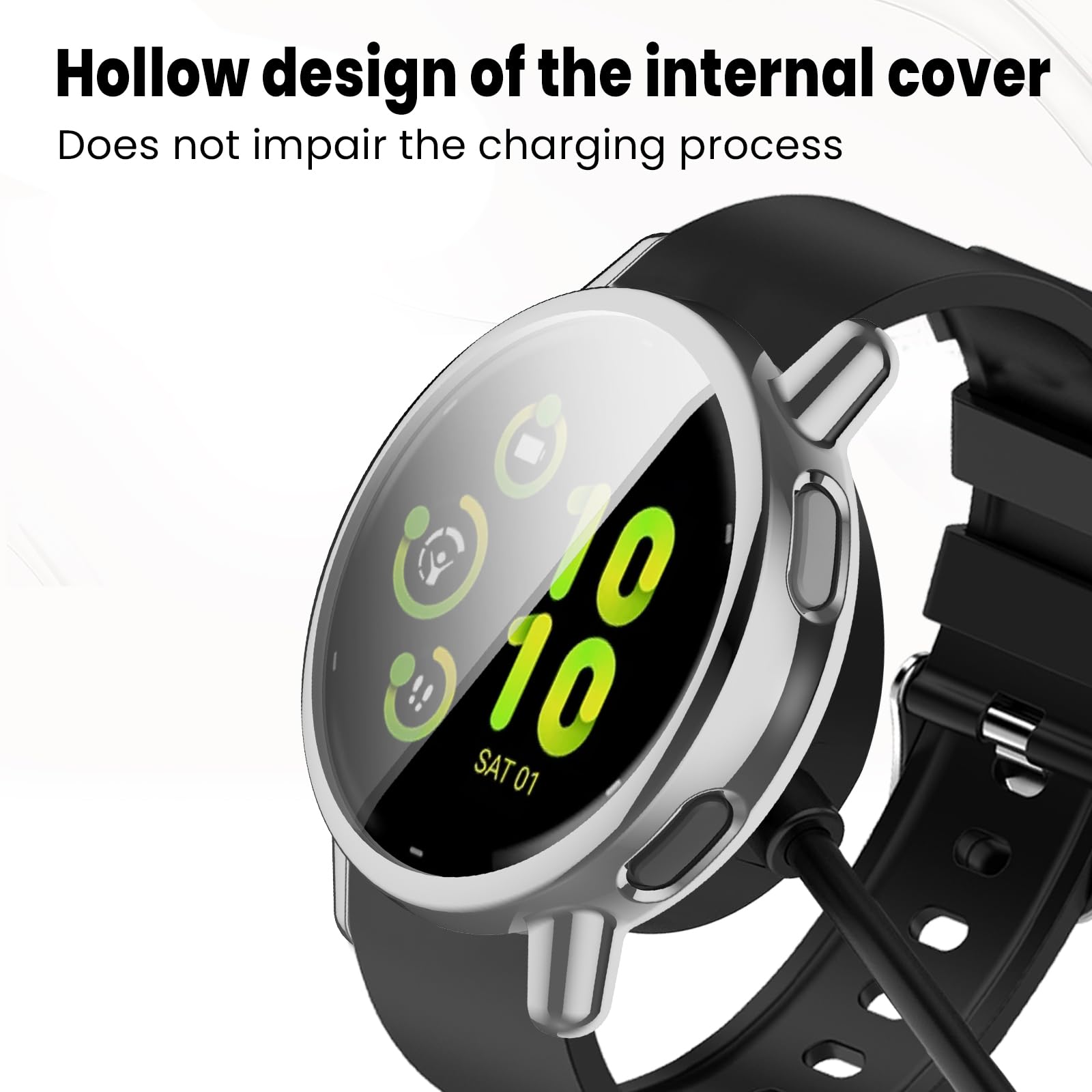 Compatible With Garmin Vivoactive 5 Watch Case Cover, Replacement Tpu Protective Case Cover With Screen Protector For Garmin Viv