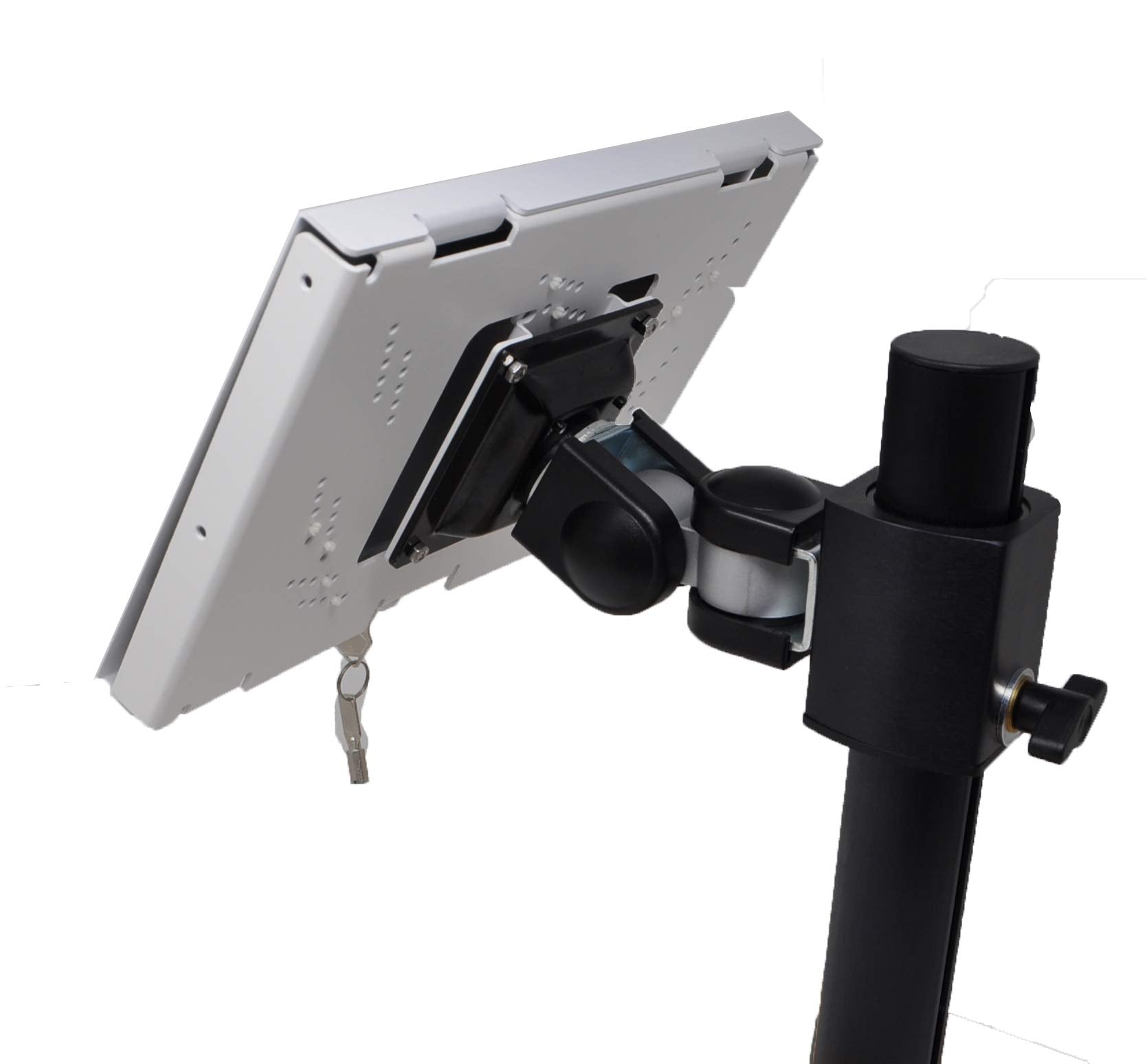 Tabcare Locking Security Metal Case For Ipad Mini Used As Kiosk, Pos, Store, Show Display (White, Ipad Mini 4/5)