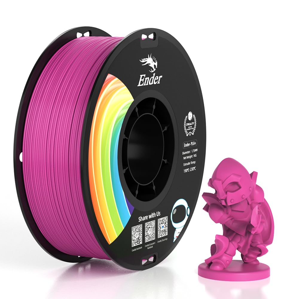 Creality 3D Printer Filament, PLA Plus Filament 1.75mm Deep Pink, PLA Pro Toughness Upgraded Dimensional Accuracy +/- 0.03mm, 1K