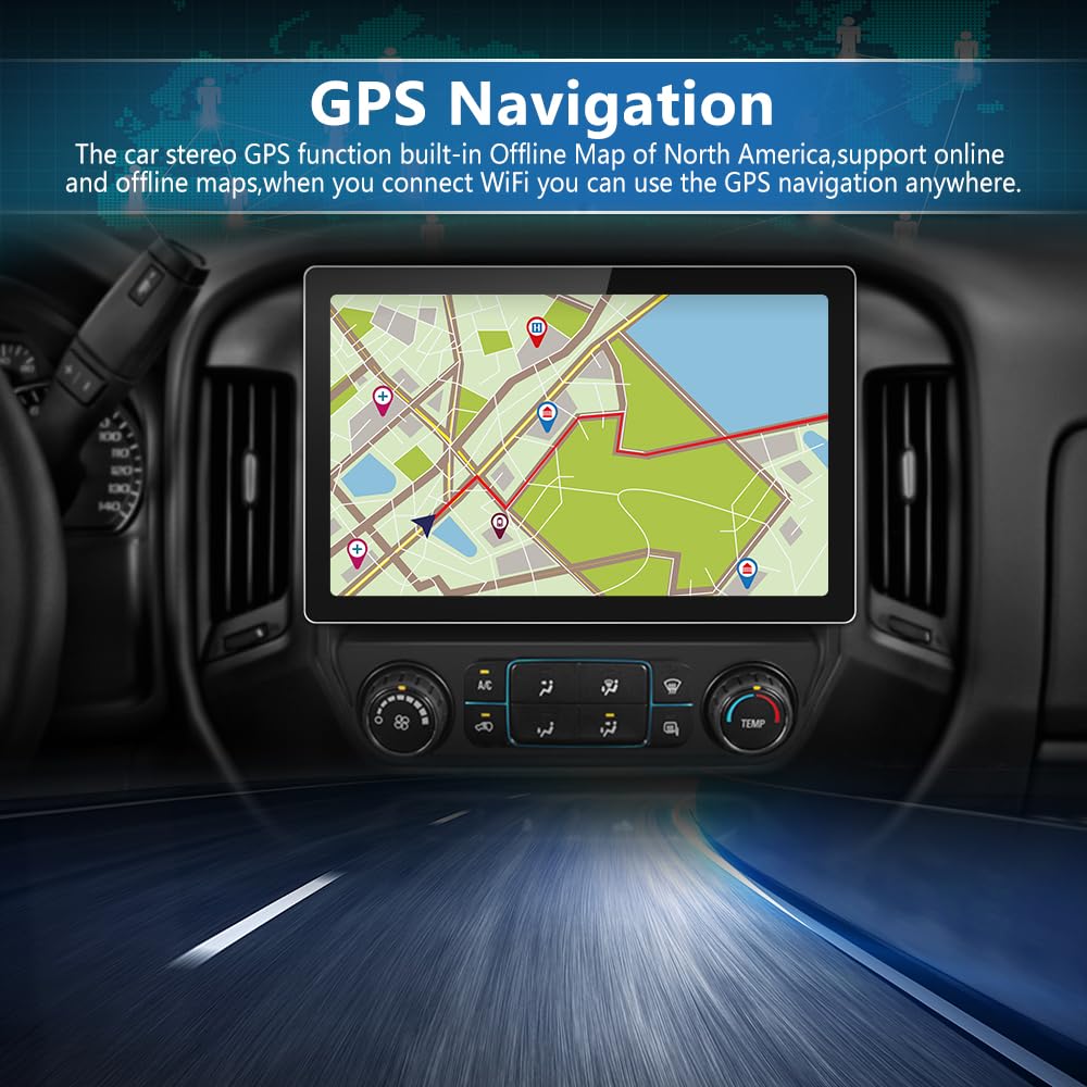 8 Core 13.1 Inch Touch Screen Car Radio Stereo For Chevy Silverado Gmc Sierra 2014-2018 Android 12 Wireless Carplay Android Auto