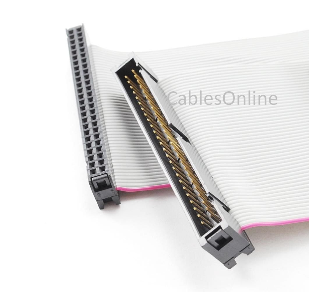 Cablesonline 23 Inch Internal Idc 50 Pin Scsi Drive Extension Ribbon Cable, Fs 008