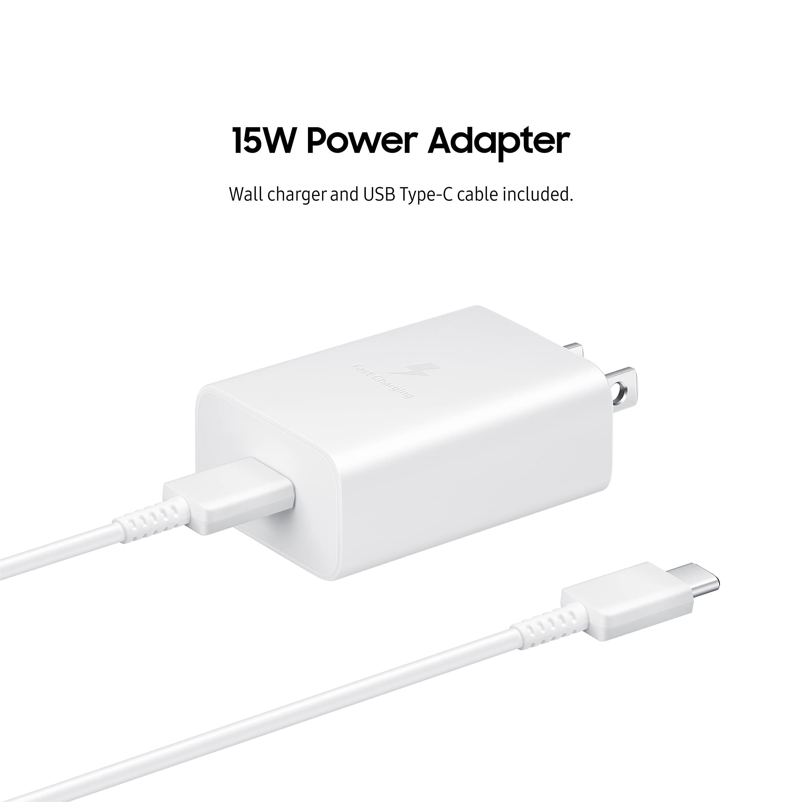 Samsung 15W Wall Charger Type C (Usb-C Cable Included), White