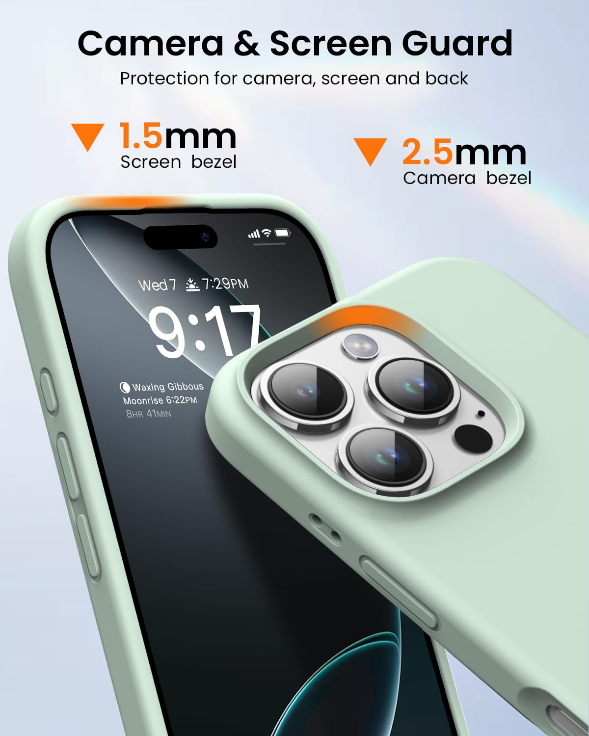 Ouxul Designed For Iphone 16 Pro Max Case,Shockproof Liquid Silicone Protective Phone Case With Soft Anti Scratch Microfiber Lin