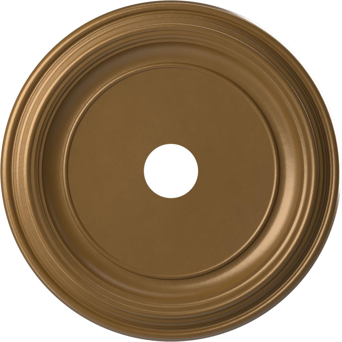 22OD x 3 1/2ID x 1 1/2P Traditional Thermoformed PVC Ceiling Medallion (Fits Canopies up to 13 1/2), Metallic Gold Rush