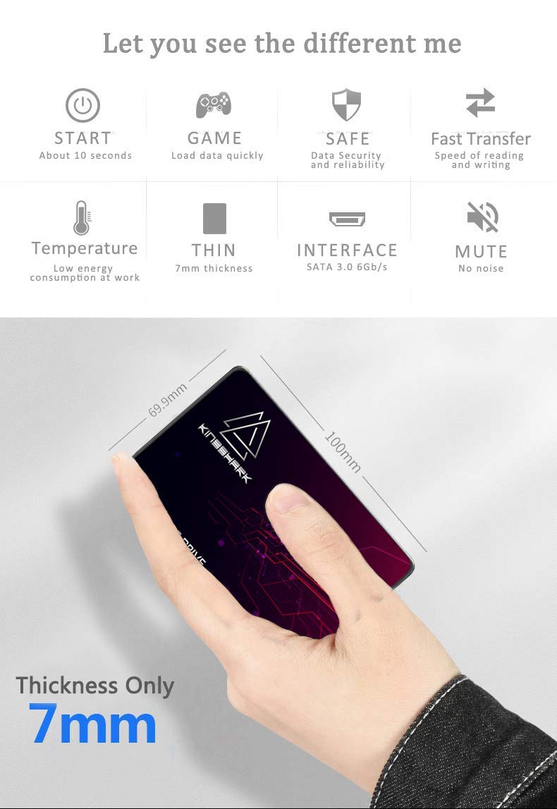 Kingshark Gamer Ssd 128Gb Sata 2.5' Internal Solid State Drive Sataiii 6 Gb/S High Performance 7Mm Height Ssd(128Gb, 2.5''Sata3)