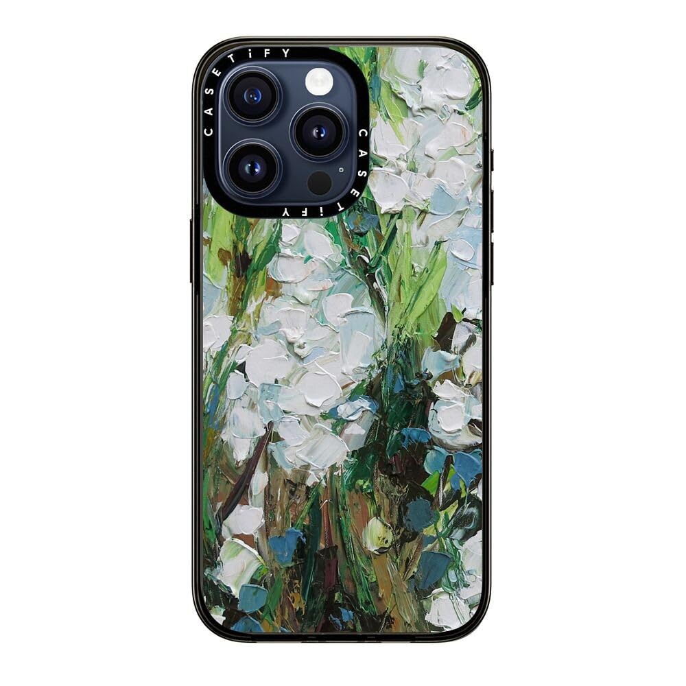 Casetify Compact Case For Iphone 15 Pro Max [2X Military Grade Drop Tested / 4Ft Drop Protection]   Wild Squill Flowers   Clear