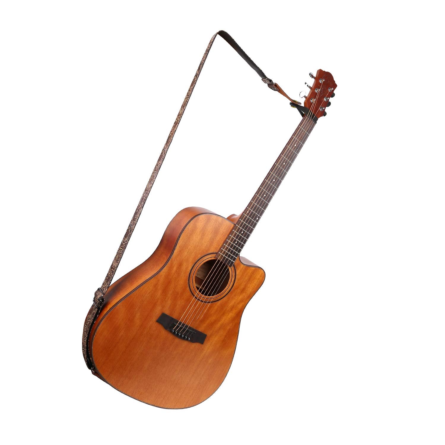 Anwenk Guitar Strap Locks Acoustic Guitar Strap Button Leather Headstock Adapter Strap Lock Button, Top Grade,Black