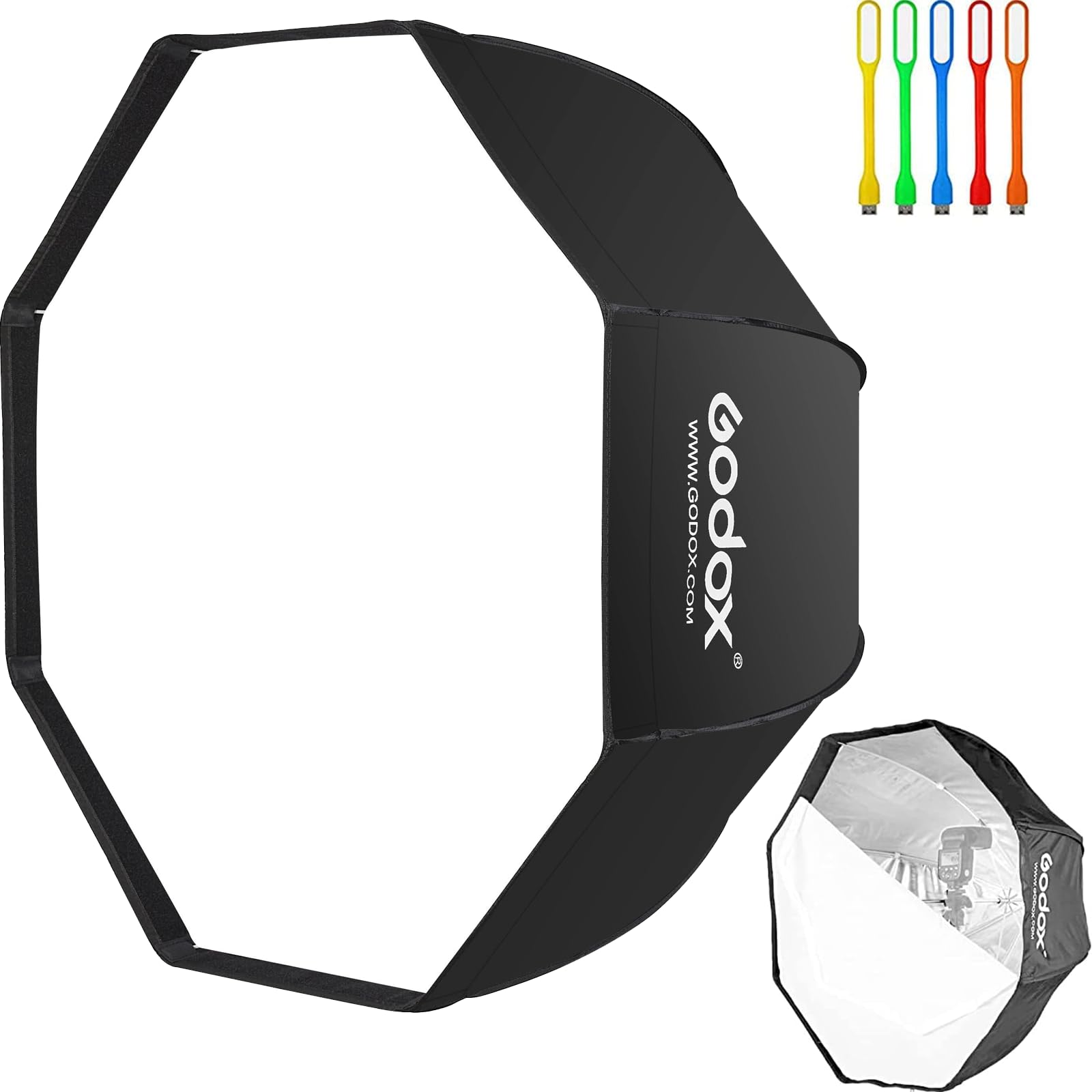 Godox Sb Ubw 37.5'' 95Cm Umbrella Octagon Softbox Reflector Kit With Carrying Bag For Portrait Or Product Photography With Supon