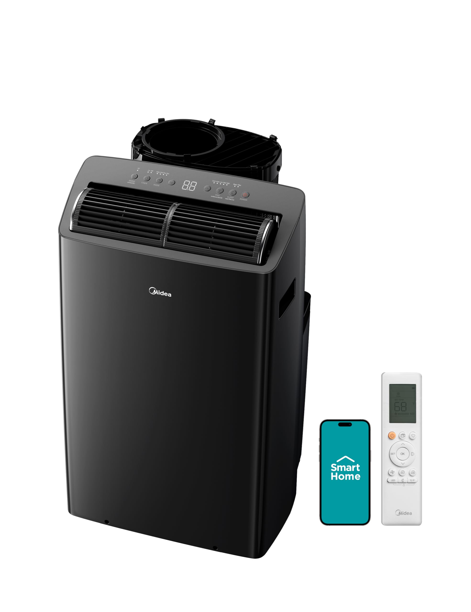Midea Duo 12,000 BTU (10,000 BTU SACC) High Efficiency Inverter, Ultra Quiet Portable Air Conditioner, Cools up to 450 Sq. Ft.,