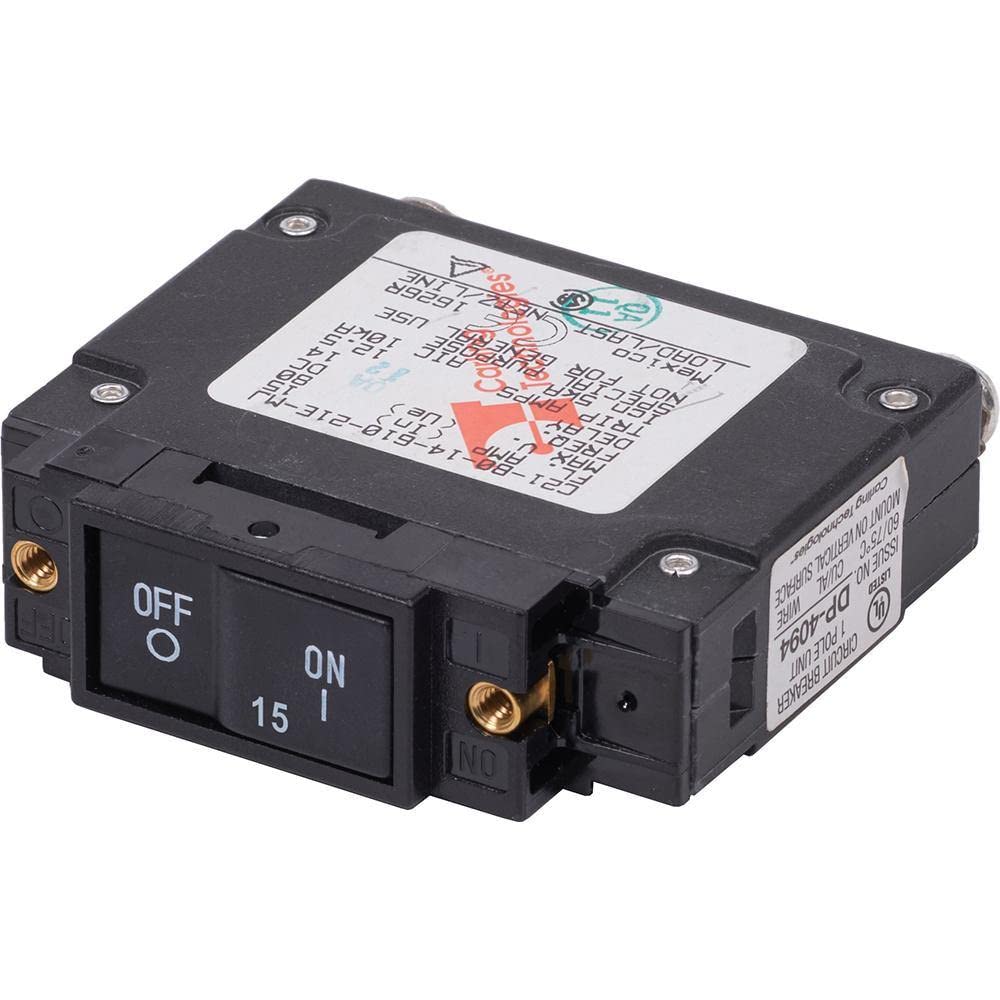 Blue Sea Systems 7442 Circuit Breaker C Series Flat Rocker 15A Dc Ul489