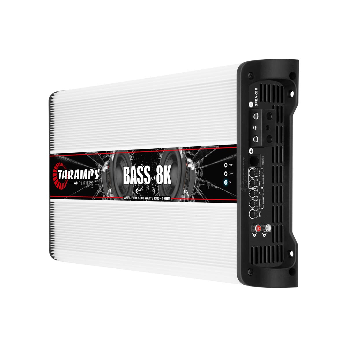 Taramps Bass 8K 1 Ohm Monoblock Amplifier 8000 Watts Rms 1 Channel Powerful Full Range Great For Sub/Bass Rca Input Subsonic Fil