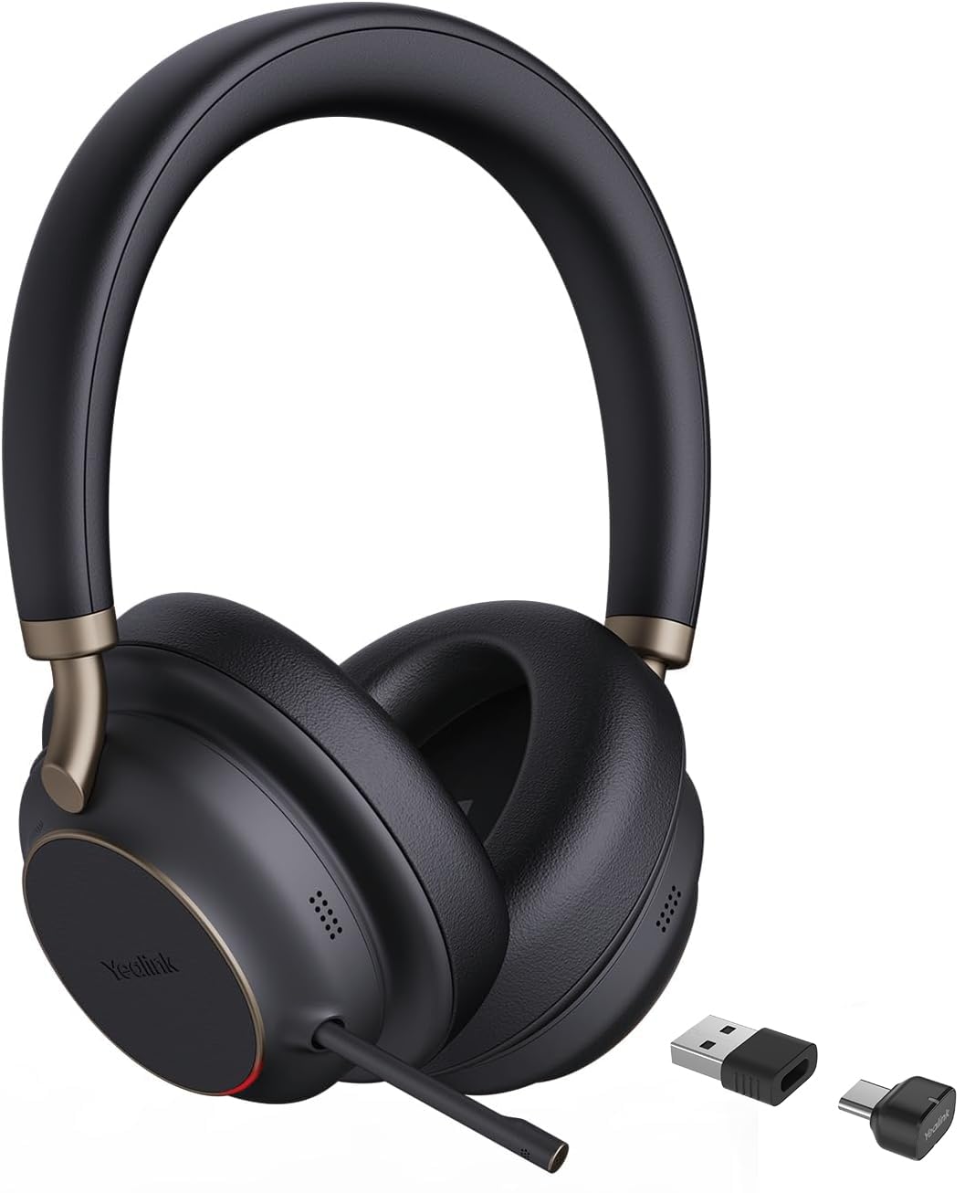 Yealink Bh76 Plus Wireless Headset For Work, Bluetooth Headsets With Microphone Active Noise Cancelling (Anc), Retractable Hidde