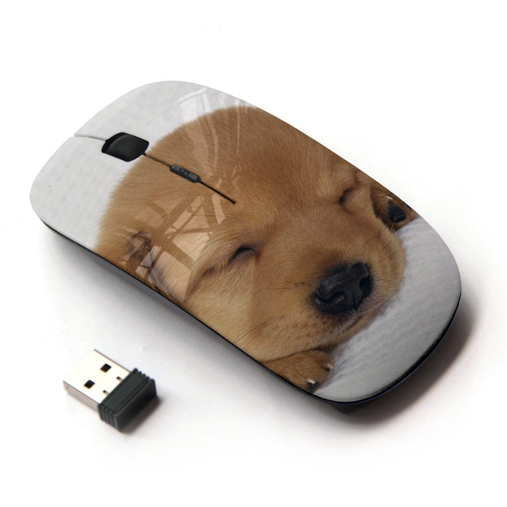 Koolmouse [ Optical 2.4G Wireless Mouse [ Puppy Labrador Retriever Light Brown Dog ]