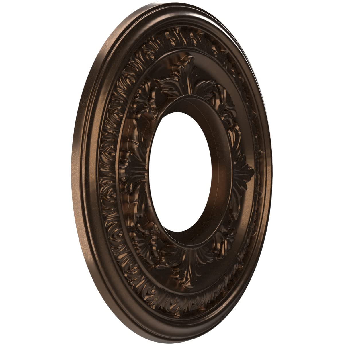 Ekena Millwork Cmp10Bacab Baltimore Thermoformed Pvc Ceiling Medallion (Fits Canopies Up To 4 1/4''), 10''Od X 3 1/2''Id X 3/4''