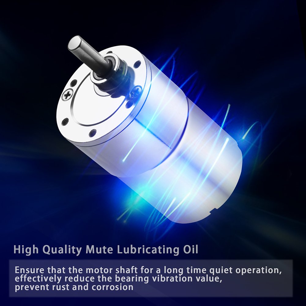 Greartisan Dc 12V 2Rpm Gear Motor High Torque Electric Micro Speed Reduction Geared Motor Eccentric Output Shaft 37Mm Diameter G