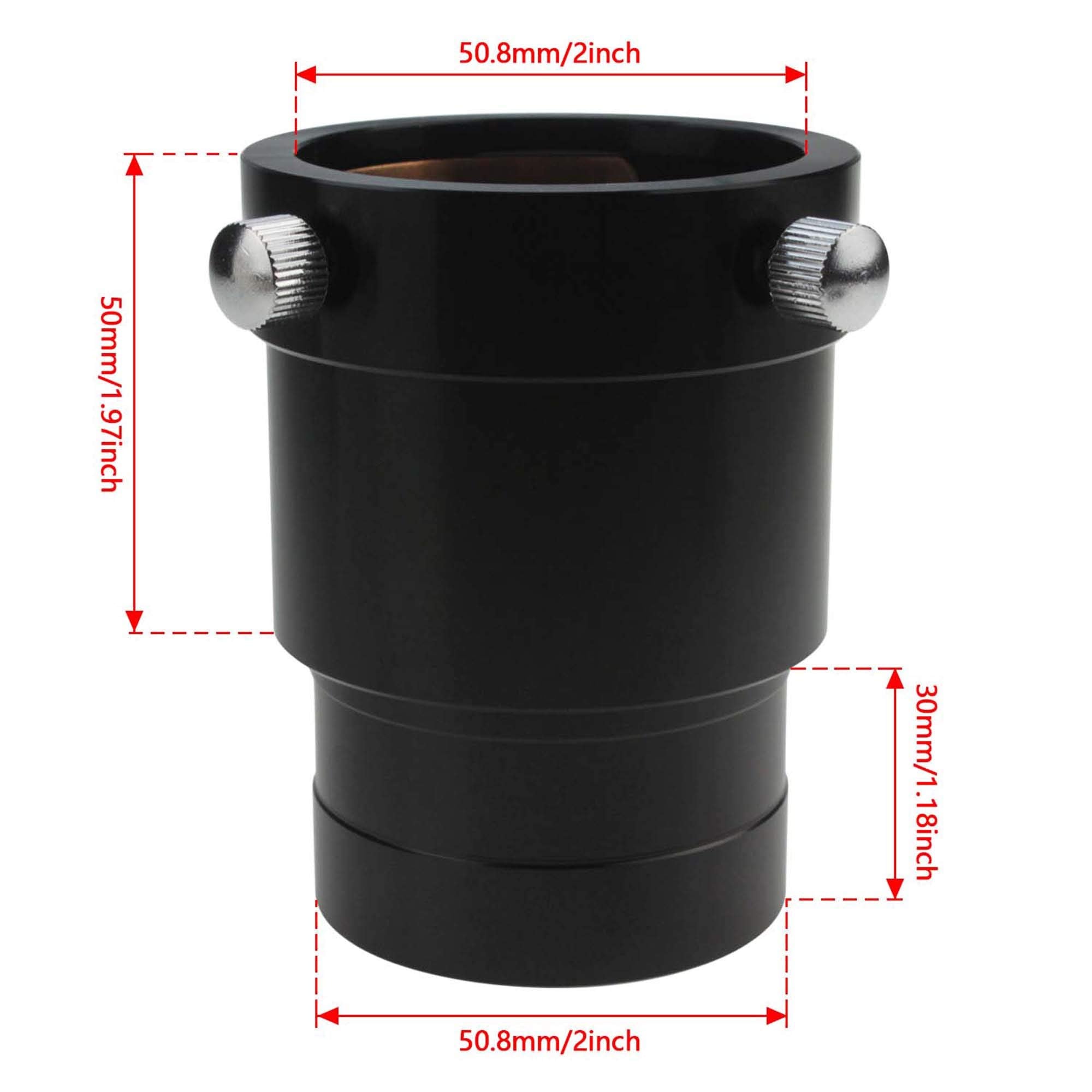 Astromania 2 Inch Telescope Eyepiece Extension Tube Adapter   Optical Length 50Mm   With Standand 2 Inch Filter Threads