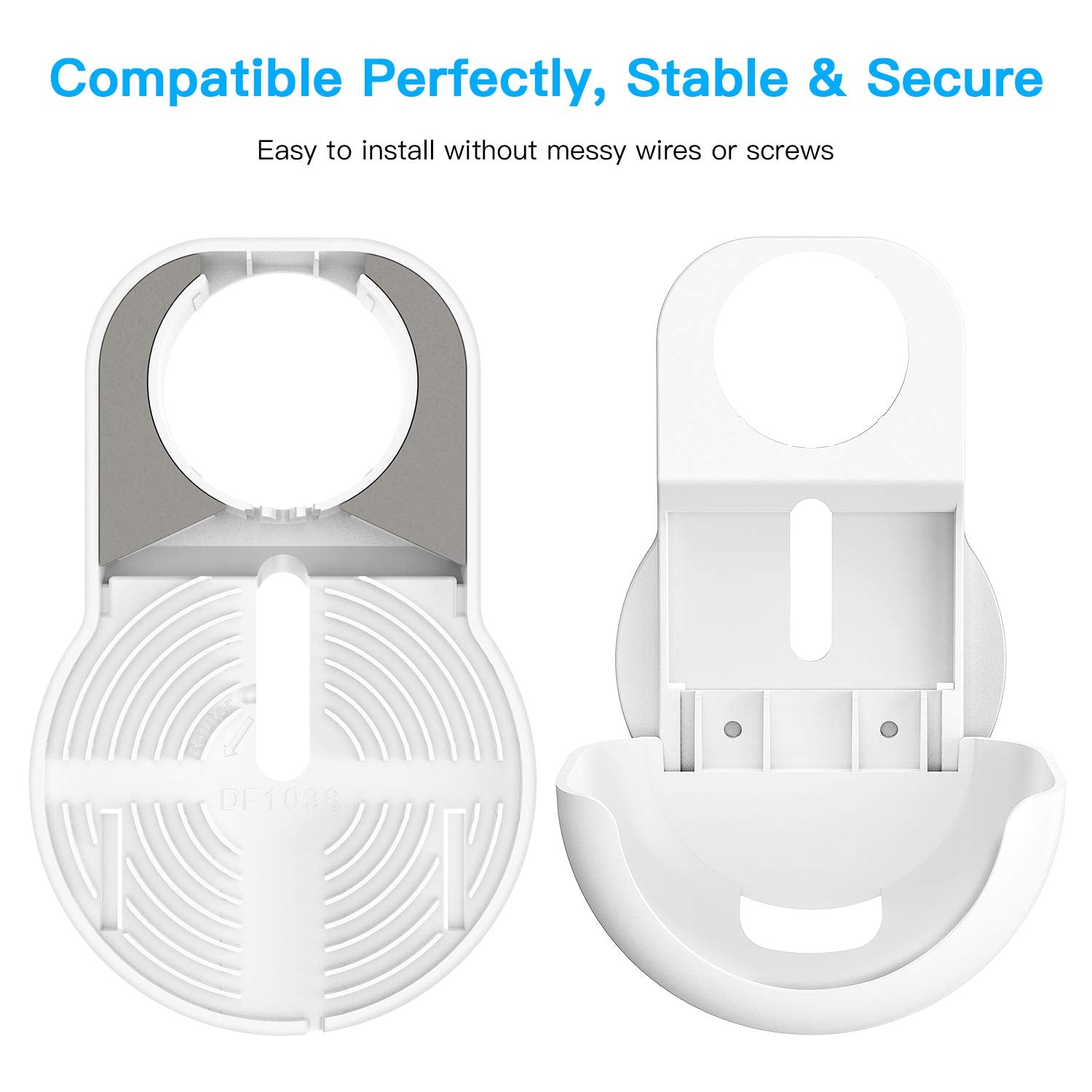 Koroao Smart Home Outlet Wall Mount Only For Google Nest Wifi Router(2Nd Generation)   Easy Installation And No Cord Clutter Holder Bracket For Google 4X4 Ac2200 Nest Mesh Wi Fi Router (1 Pack)
