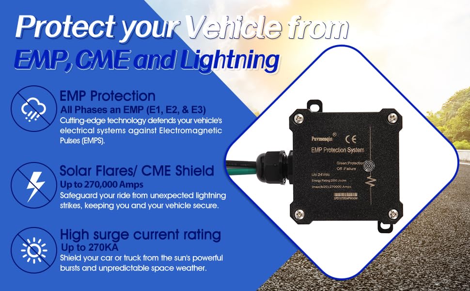Emp Shield   Vehicle Emp Protection 24V Dc For Car And Truck From Lightning, Solar Flare, And Surge