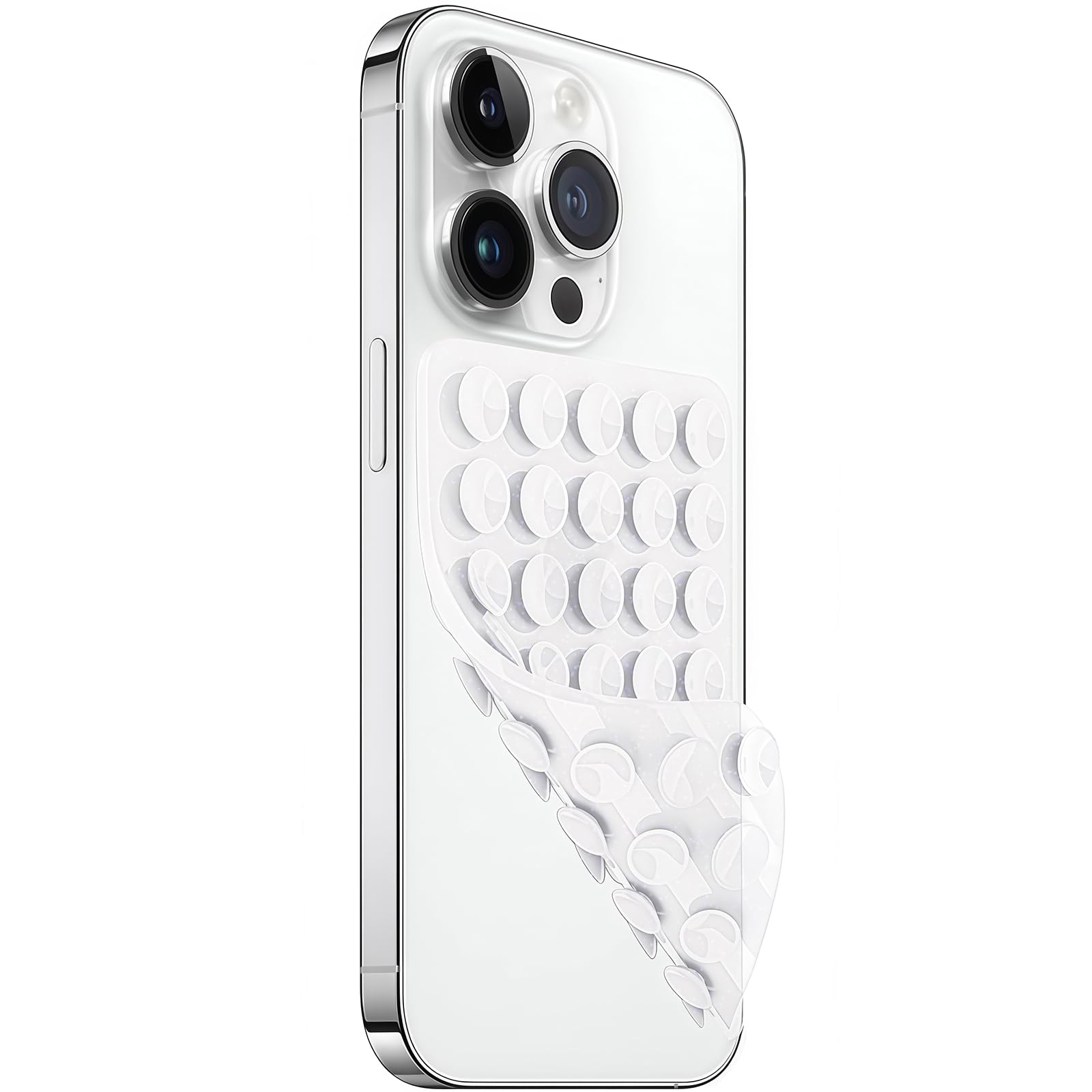 LvShuLiangPin Anteel Silicone Suction Cup Phone Case Mount Double Sided, Hands-Free Strong Grip Silicon Phone Holder for Selfies