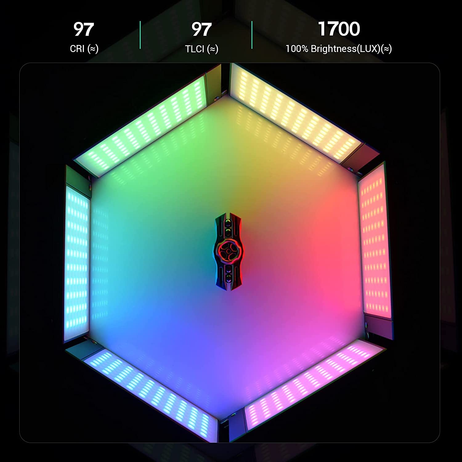 Godox M1 RGB LED Pocket Video Light Full Color 2500K-8500K CRI97 TLCI97 Music FX Aluminum Gray