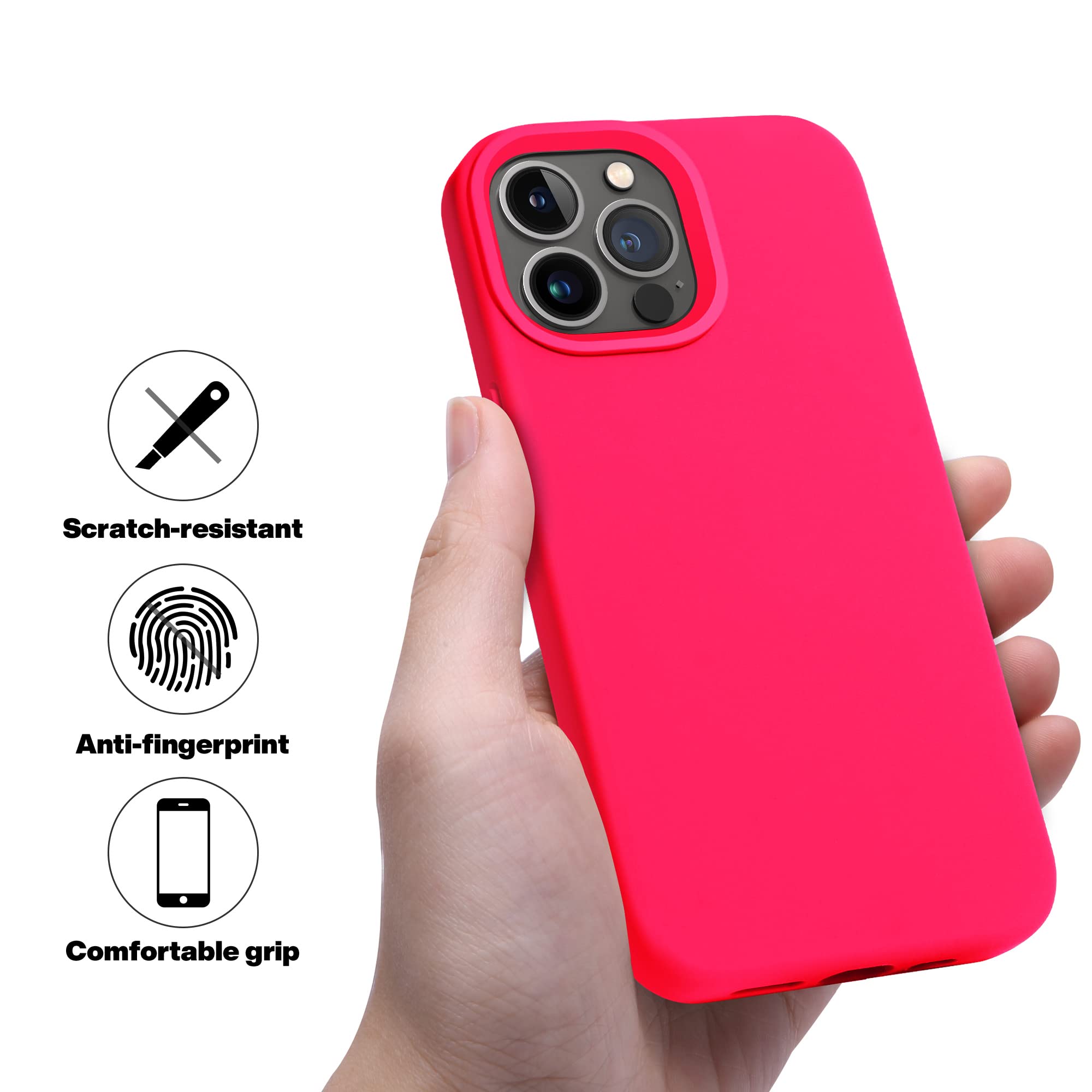 Otofly Iphone 13 Pro Case,[Military Grade Drop Protection] [Anti Scratch Microfiber Lining] Silicone Shockproof Protective Phone