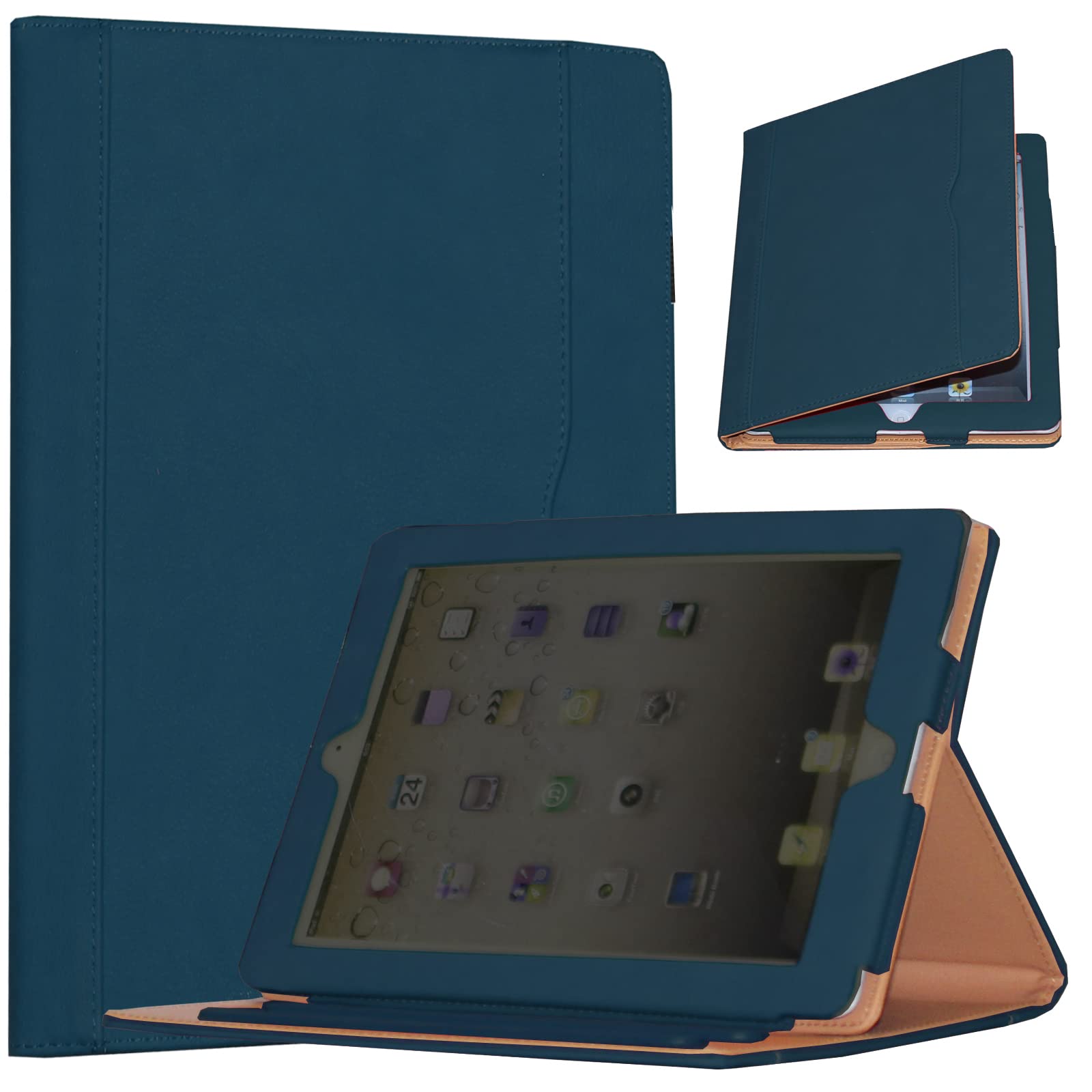 Jytrend Case For Ipad Air 11 Inch 6Th Gen(M2 2024) /10.9 Air 5Th /Air 4Th Generation, Folio Stand Magnetic Smart Cover With Pocket For Ipad Air 6/5/4 A2902 A2903 A2588 A2589 A2316 A2324 (Navy Blue)