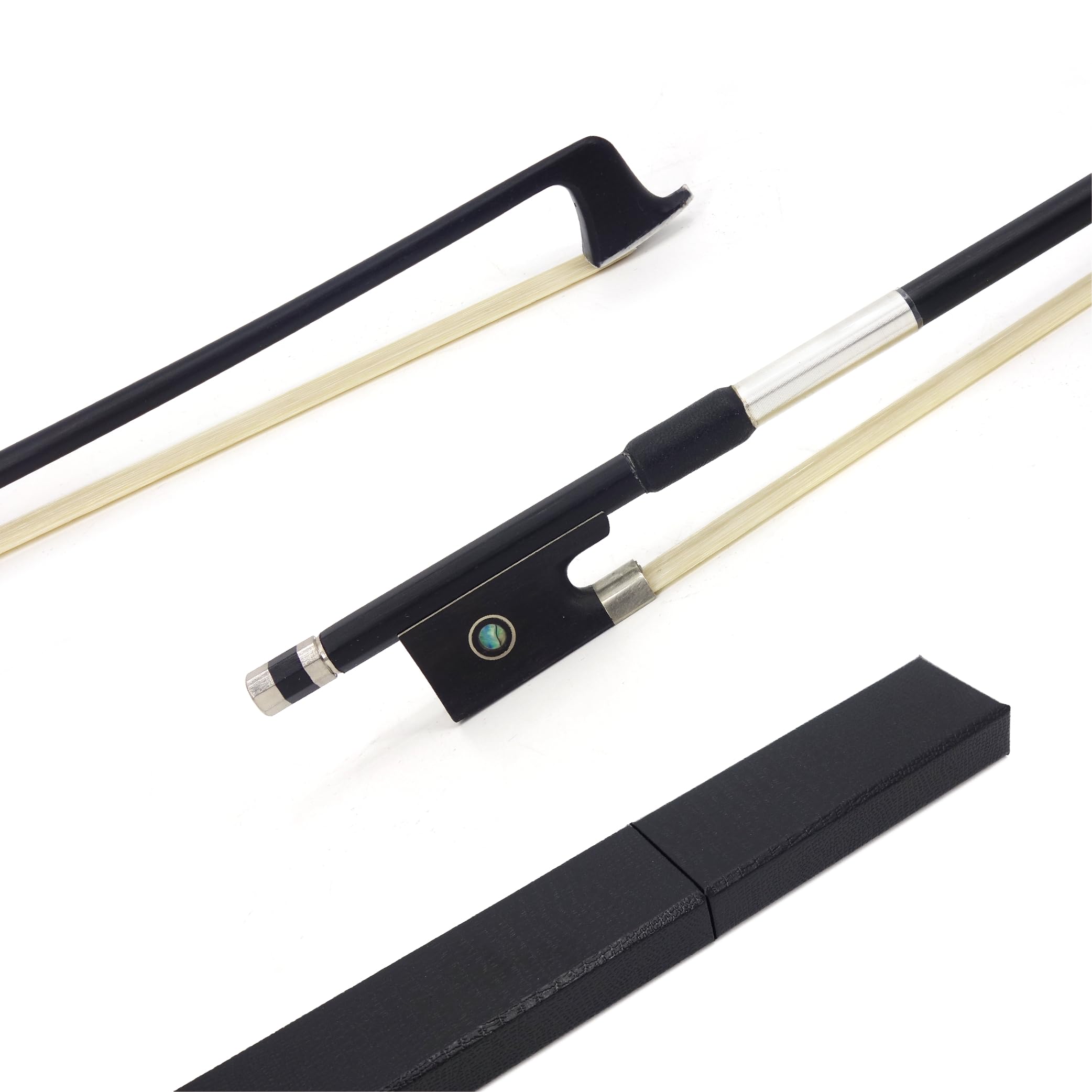 JinQu Carbon Fiber Violin Bow,Anti-Deformation,Durable and well balanced, Made with bouncy Mongolian Horse Hair,For Professional