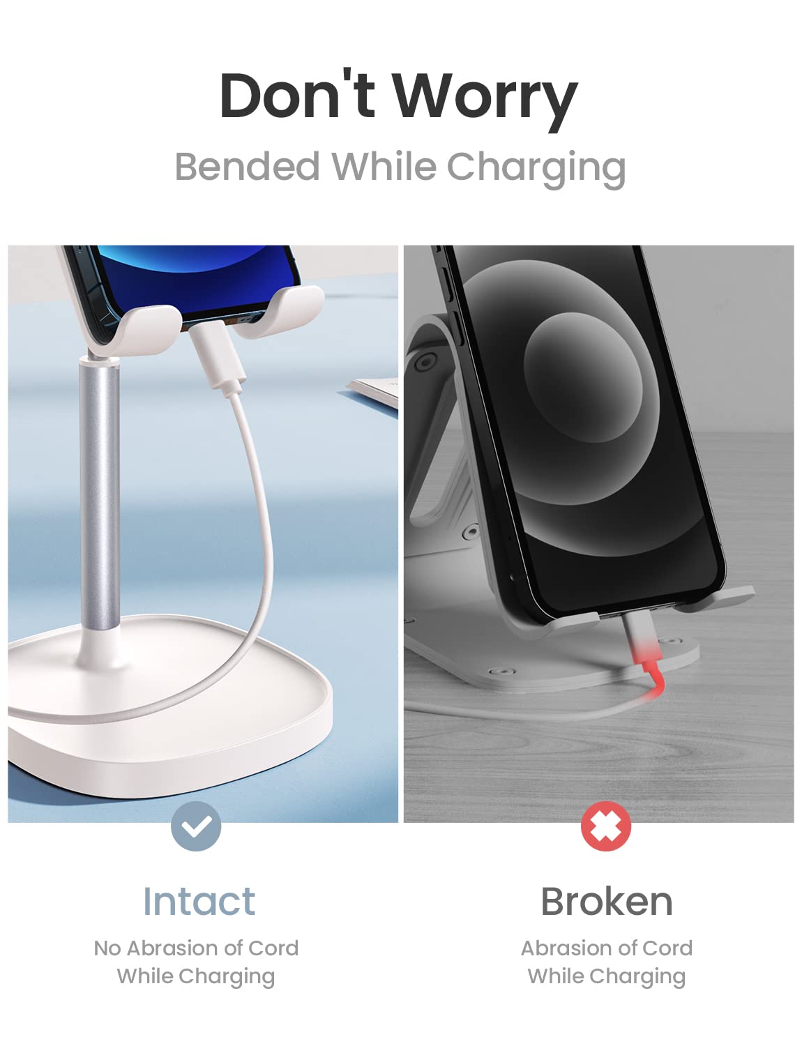 Lisen Cell Phone Stand Adjustable Phone Holer For Desk, Computer Office Desk Accessories For Iphone 16 Holder Women Kitchen Esse