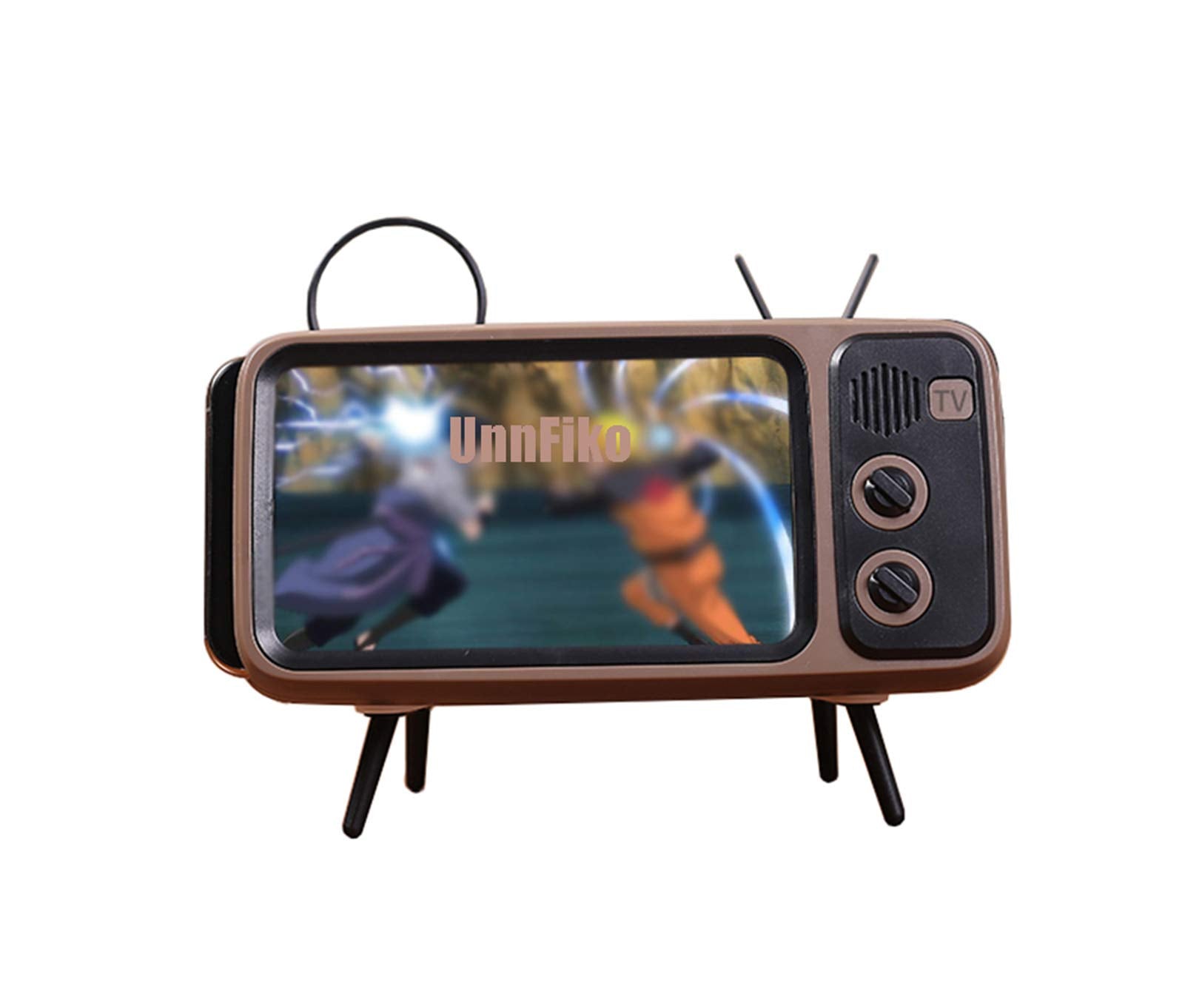 Unnfiko Retro Bluetooth Spearker, Tv Style Cell Phone Stand, Desk Top Decor Mount Compatible With Iphone 15 14 13 12 11 Pro Xs X