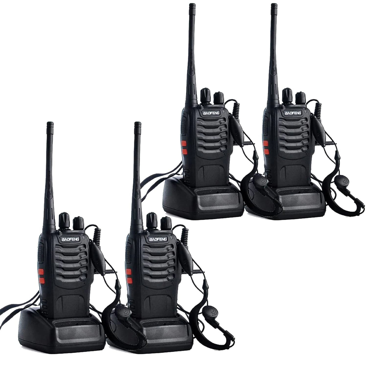 Walkie Talkies Long Range For Adults, Baofeng Bf 888S Handheld Two Way Radios With Earpiece And Mic, Rechargeable Walkie Talkie