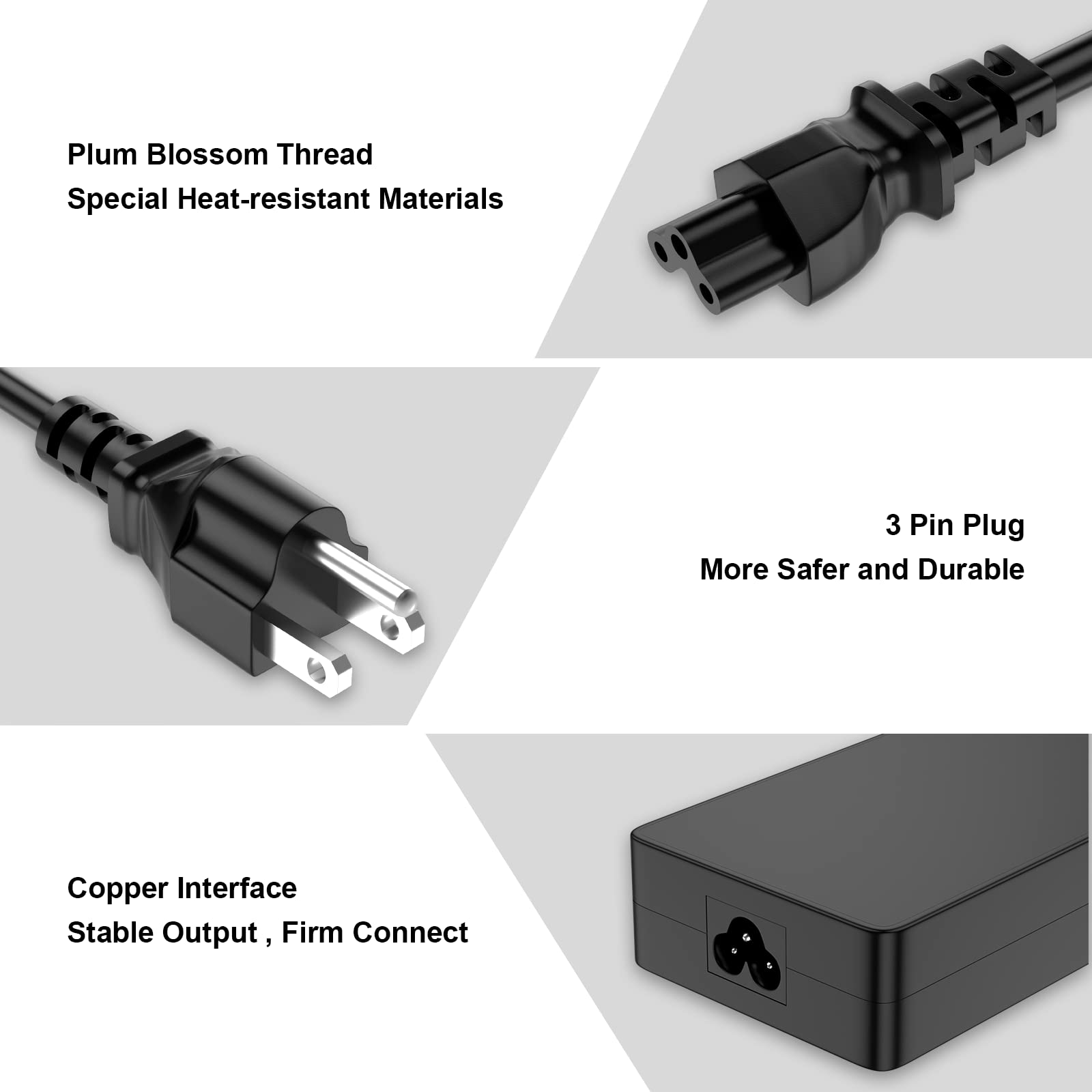 65W 45W Charger For Dell Laptop Fit For Inspiron 11/13/14/15/17 3000 5000 7000 Series(3583 3593 5570) Latitude E5450 Xps 13 65 Watt 45 Watt Ac 2 In 1 Computer Adapter Power Cord (4.5 * 3.0 Mm Jack)