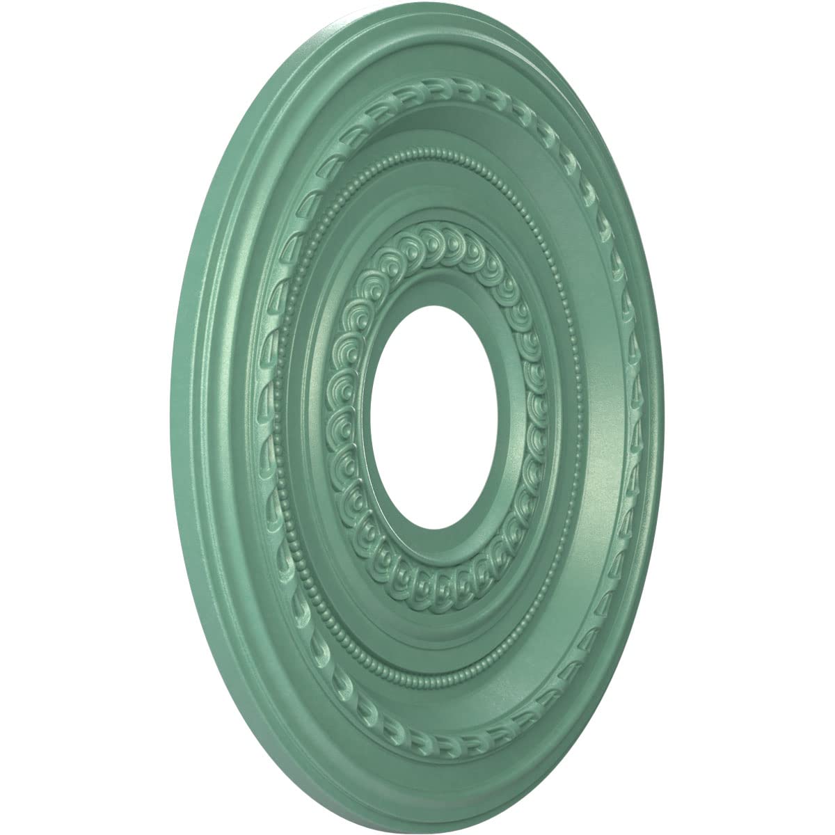 Ekena Millwork Cmp13Cofsm Cole Thermoformed Pvc Ceiling Medallion (Fits Canopies Up To 4 1/4), 13Od X 3 1/2Id X 3/4P, Universal