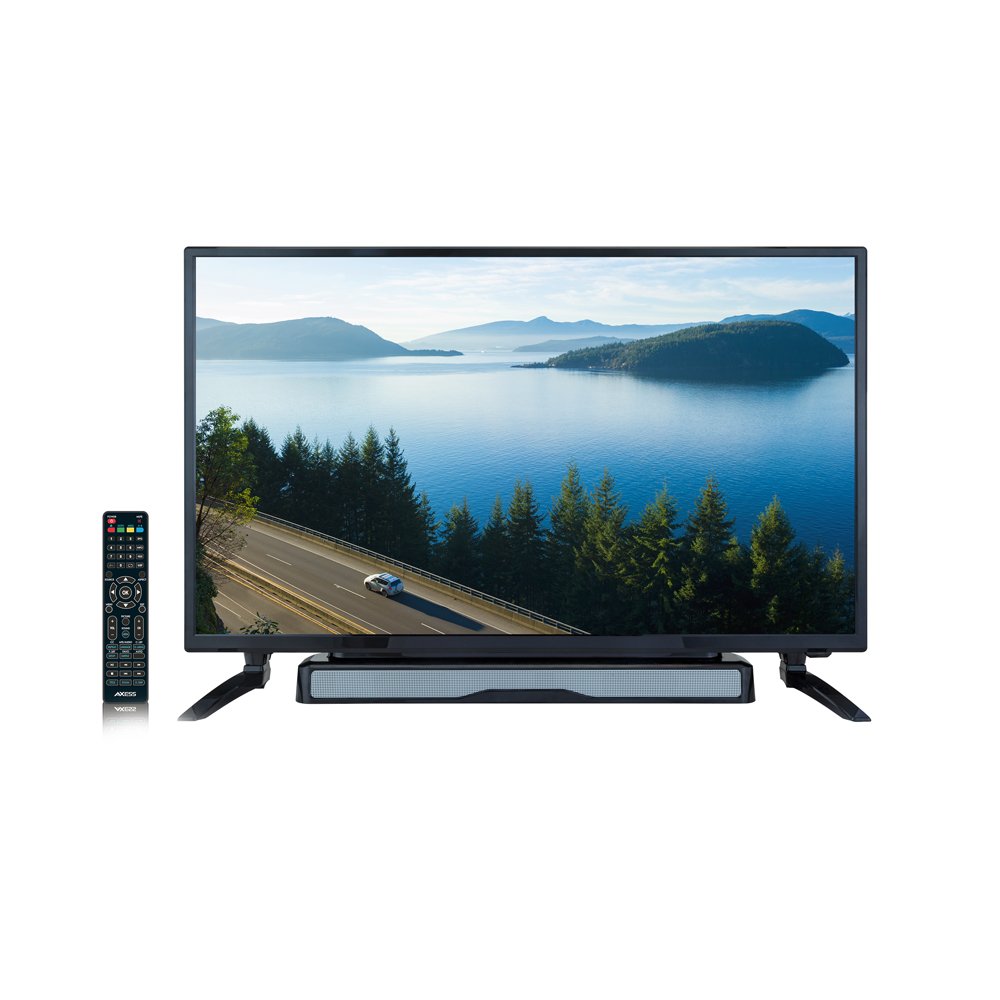 Axess Tv1704-32 32    Hd Tv With External Soundbar Speaker, Sd Card, Ac Power, Hdmi Port, Remote Control