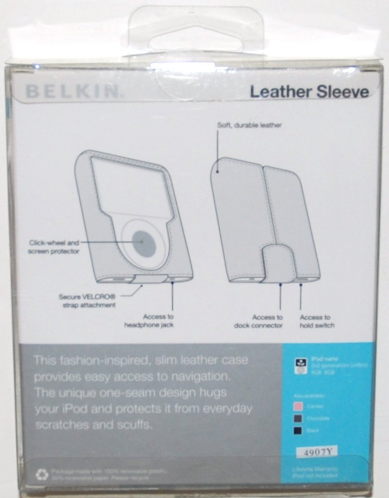 Belkin Leather Sleeve for iPod nano 3G (Pink)