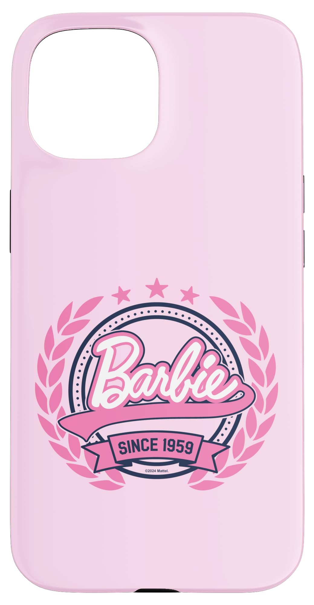 Iphone 15 Barbie   Varsity Collegiate Seal Since 1959 Logo Case