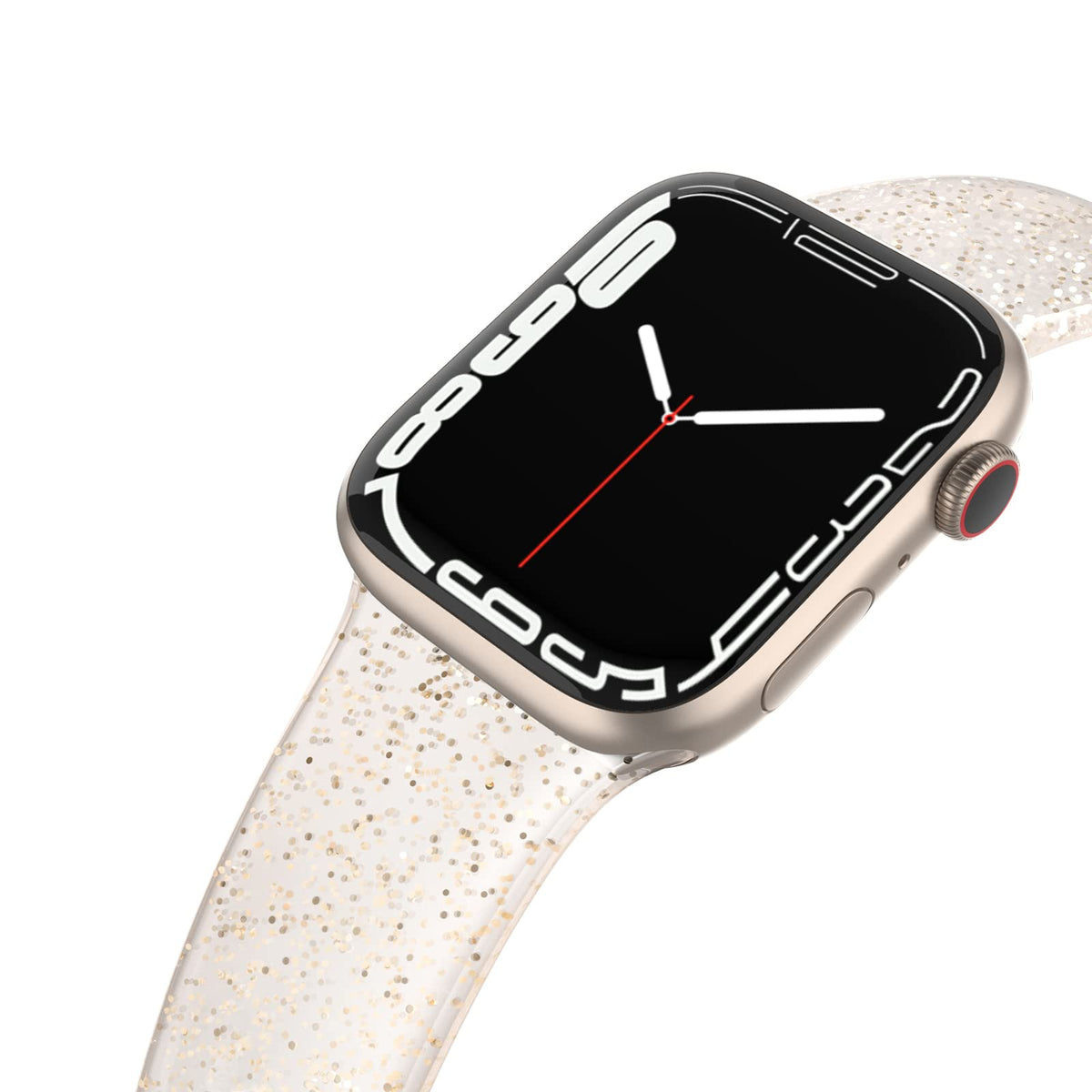 Edimens Sport Band Compatible With Apple Watch Bands 41Mm 38Mm 40Mm, Shiny Bling Glitter Silicone Soft Thin Small Replacement Ba
