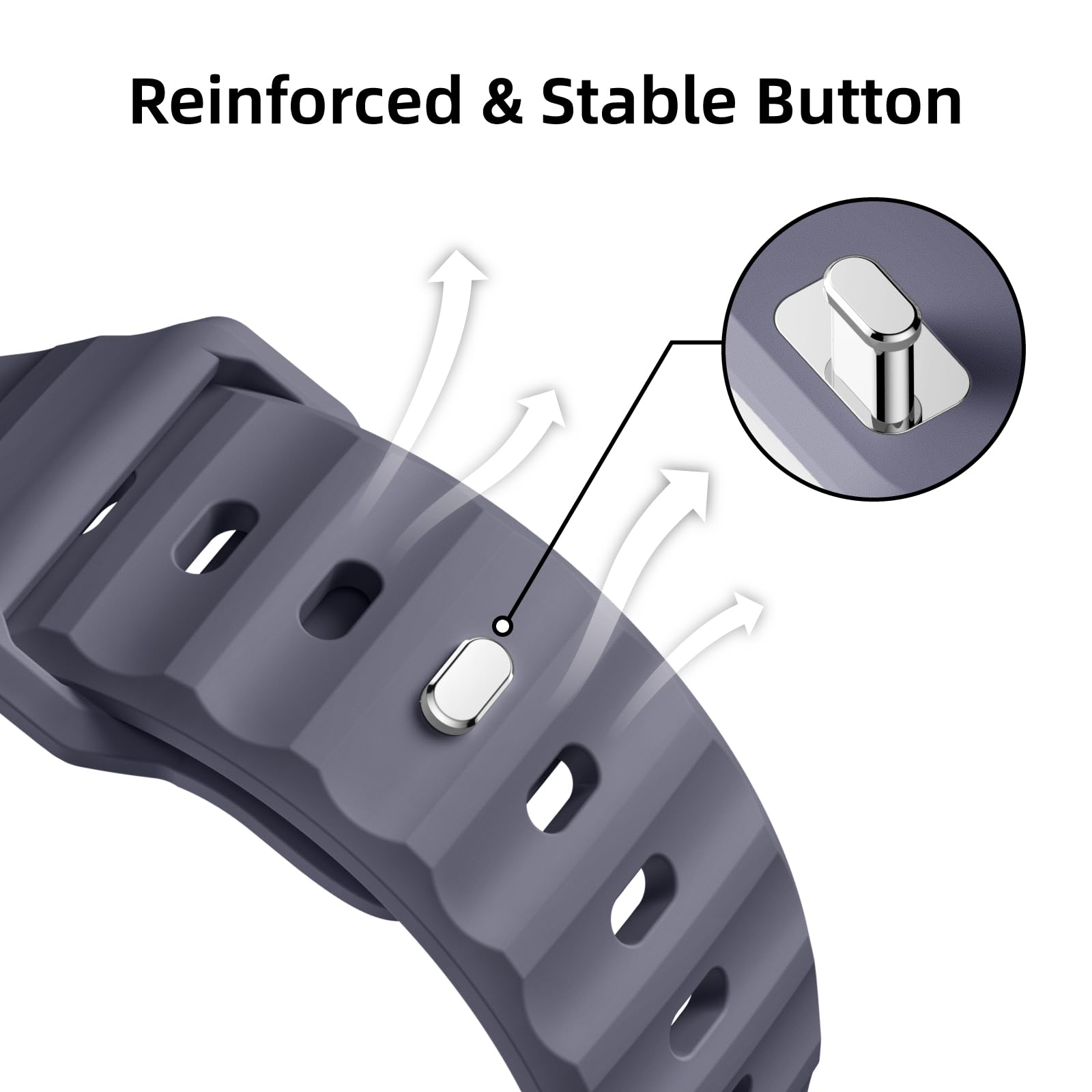 Sport Bands Compatible With Apple Watch Ultra 2 Band 49Mm 46Mm 45Mm 44Mm 42Mm For Men, Soft Silicone Wristbands Waterproof Repla