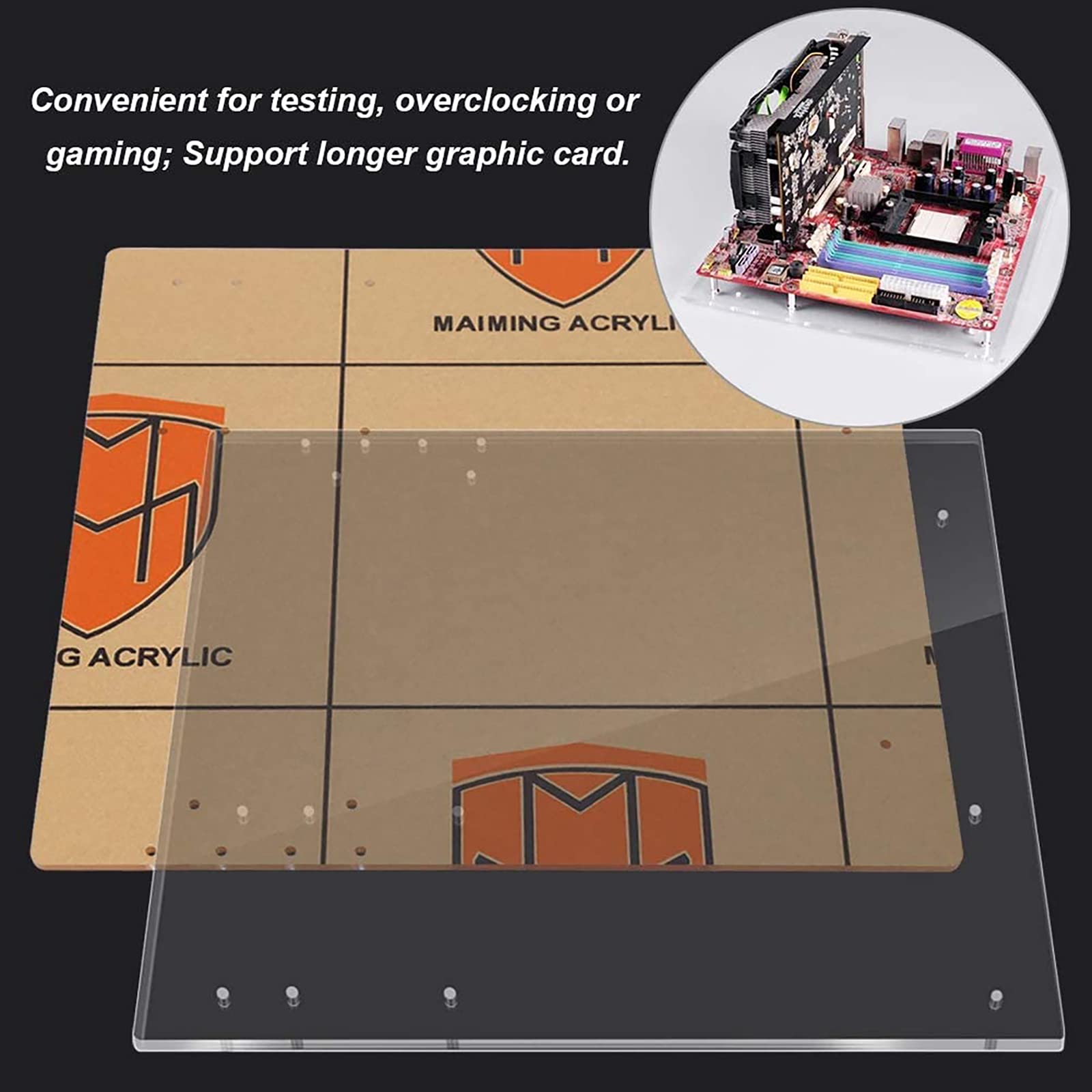 Acrylic Frame Open Frame Transparent Acrylic Overlock Computer Case Base Diy Base Stand For Atx Personalized Fashionable Mothboa