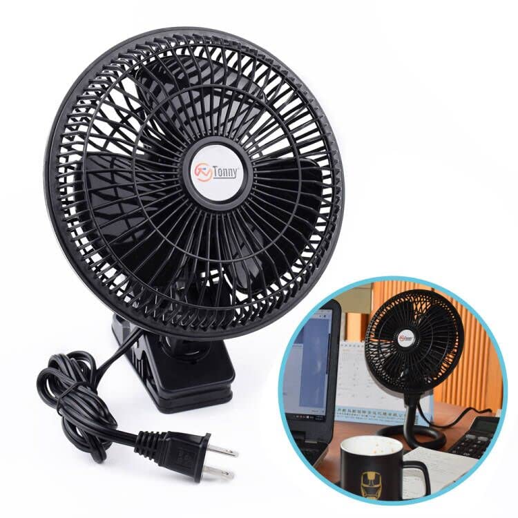 Tn Tonny Clip On Fan, Ac 110V 6 Inch Adjustable Clip Table Fan With 2 Speeds Wind, Personal Cooling Fan With 6 Foot Cord And Pla